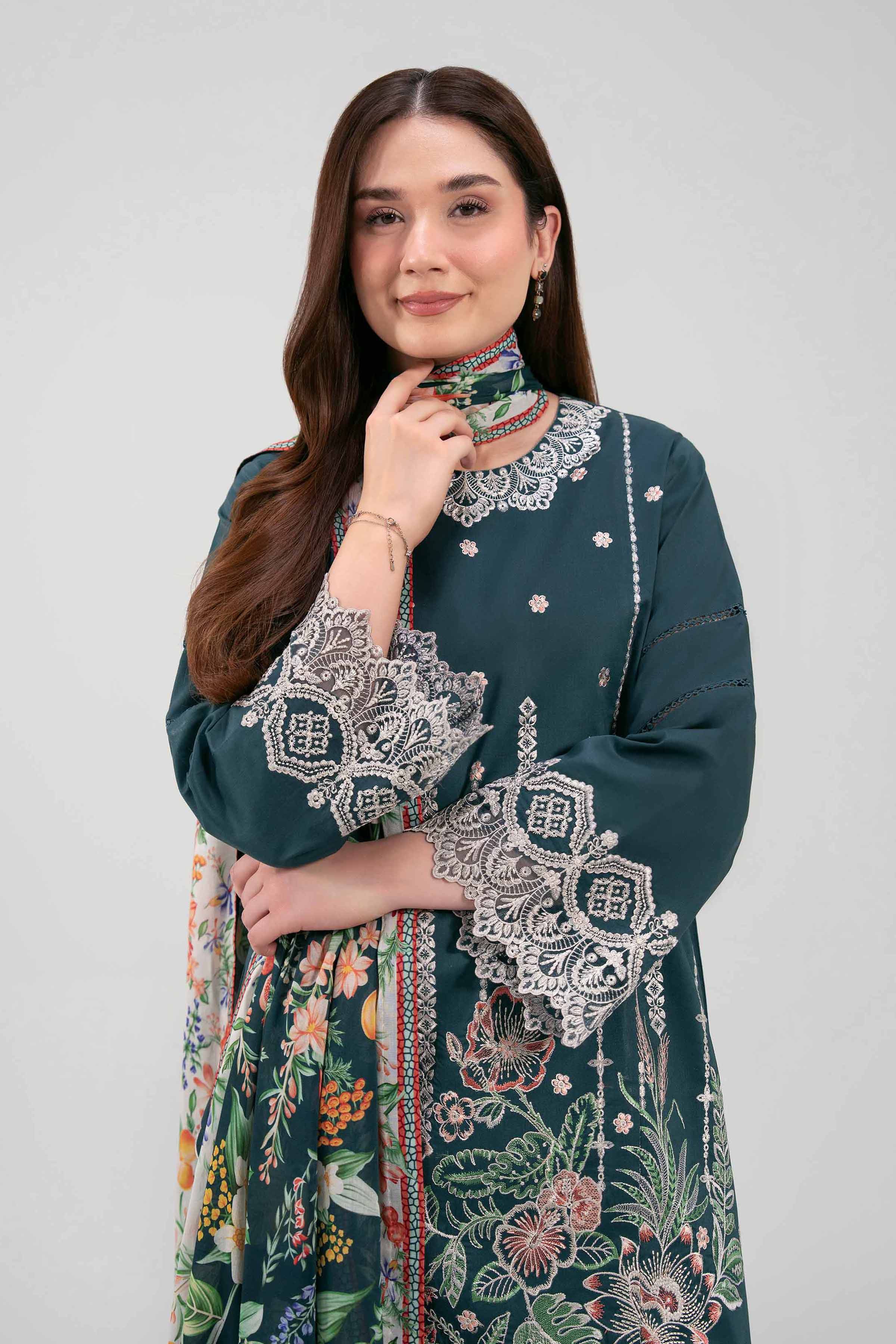 3 Piece - Printed Embroidered Suit - 42601274 - Image 2