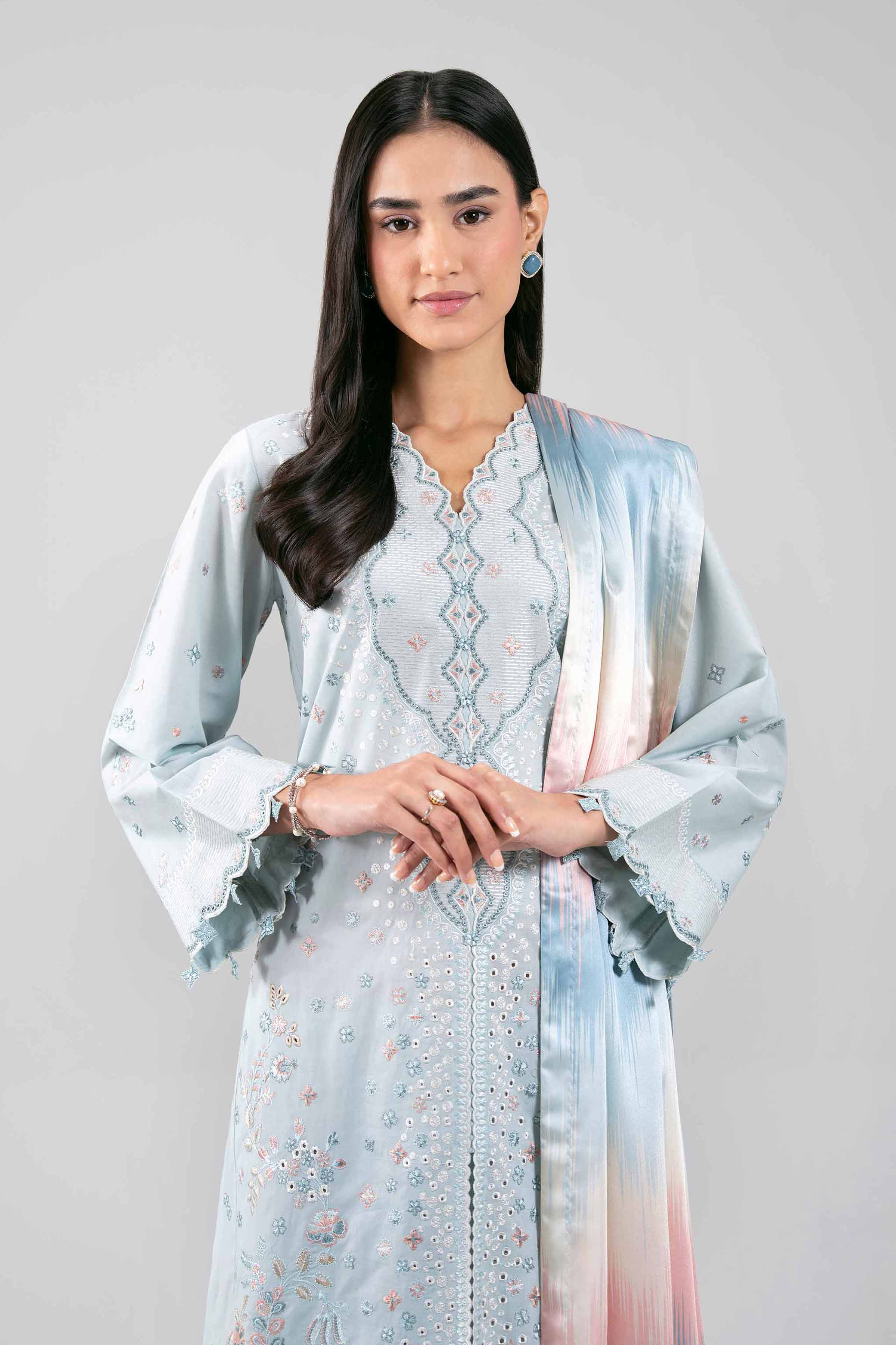 3 Piece - Digital Printed Embroidered Suit - 42601309 - Image 7