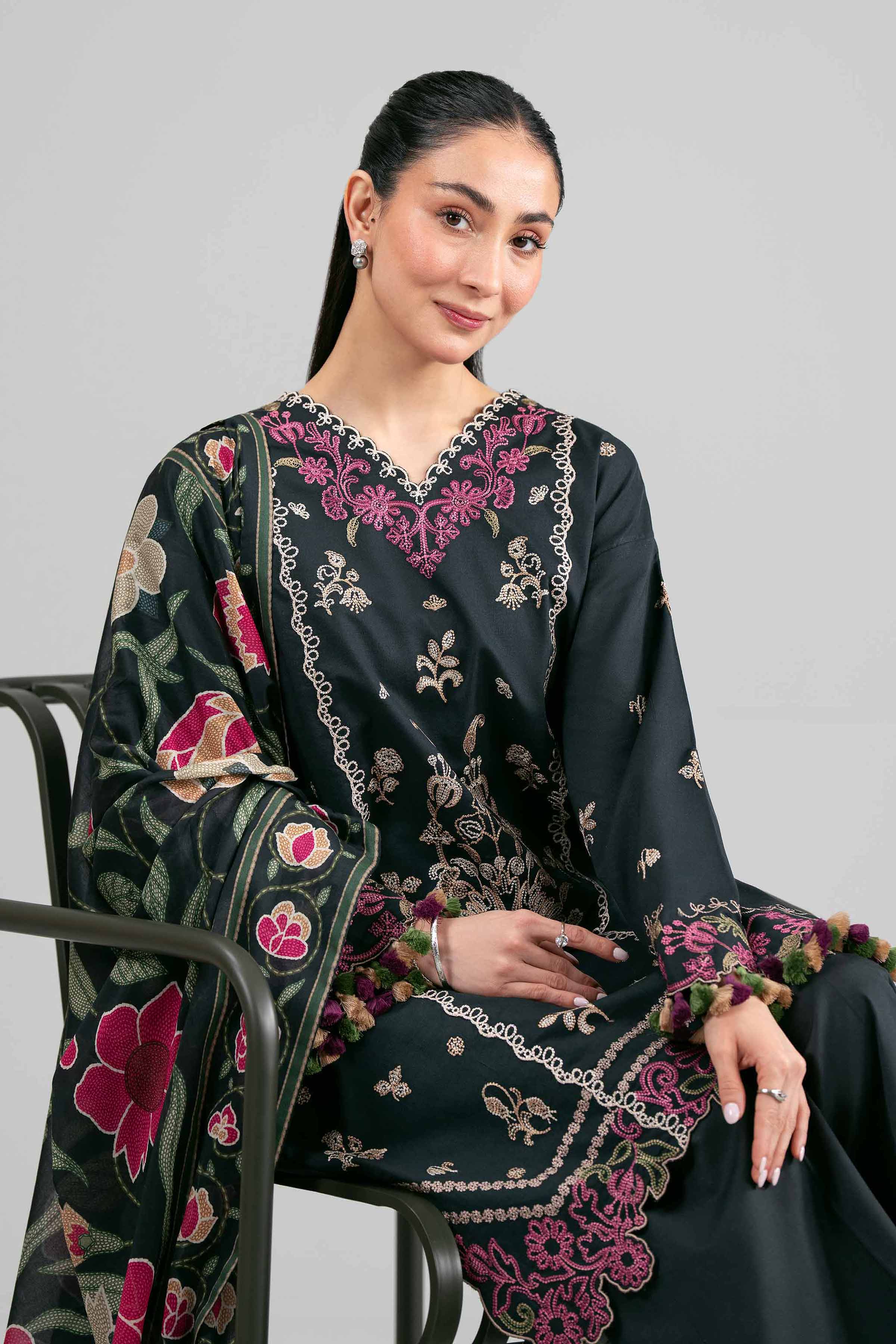 3 Piece - Digital Printed Embroidered Suit - 42601525 - Image 2