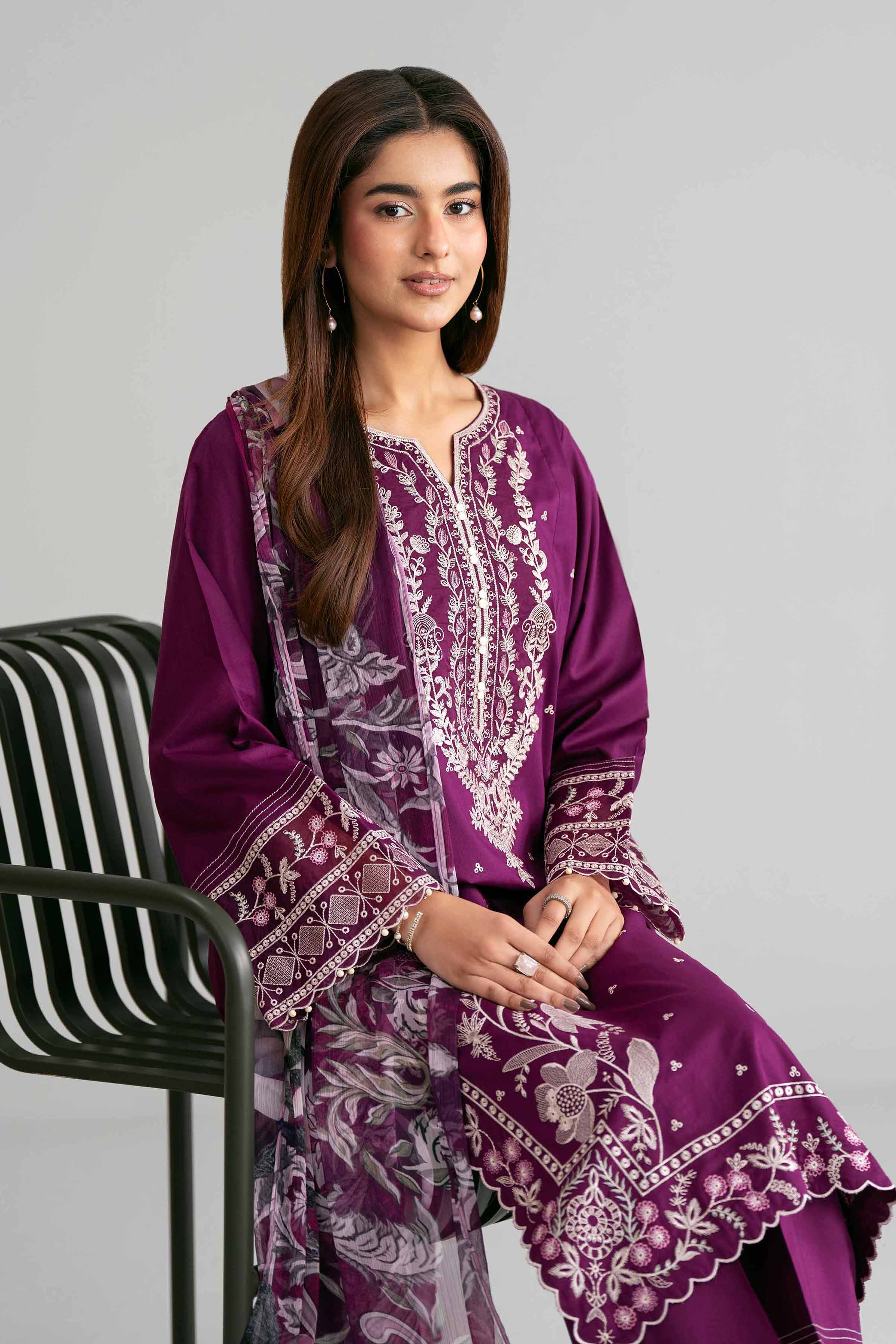 3 Piece - Digital Printed Embroidered Suit - 42601545 - Image 2