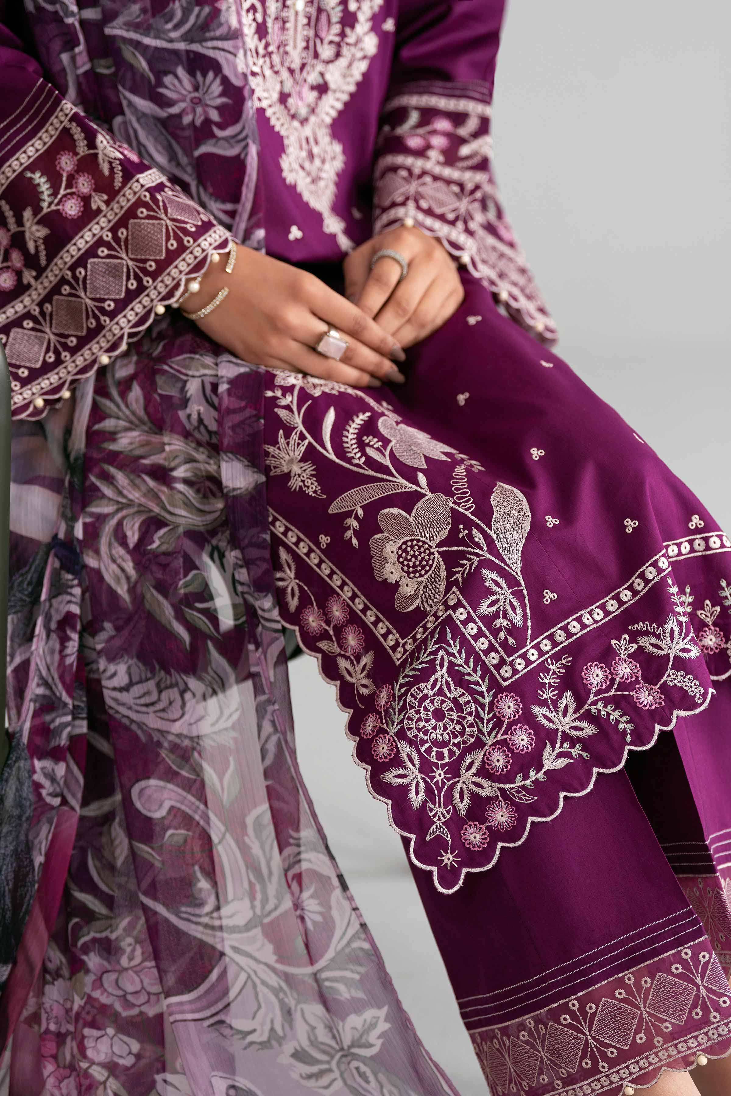 3 Piece - Digital Printed Embroidered Suit - 42601545 - Image 4