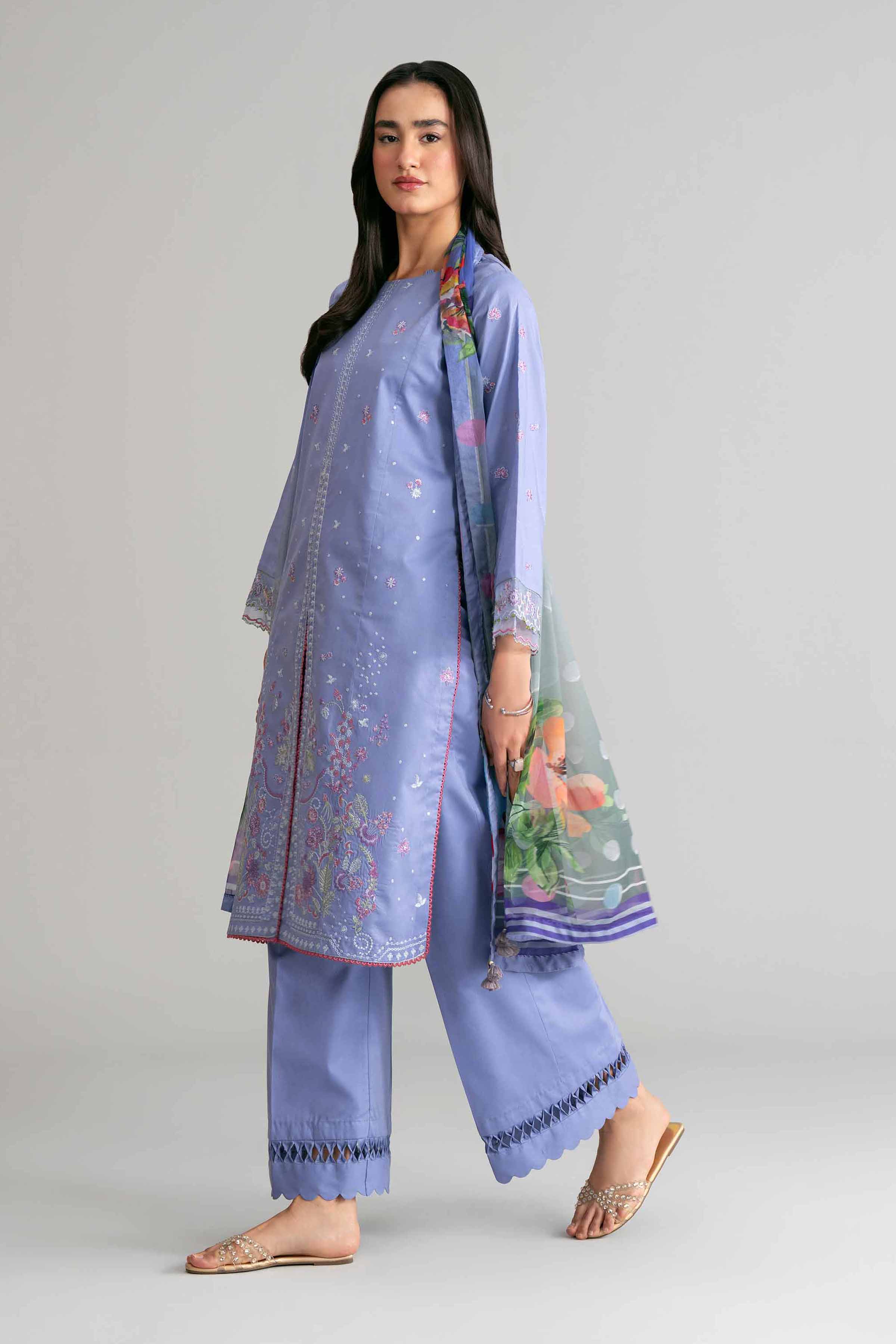 3 Piece - Digital Printed Embroidered Suit - 42601549 - Image 5