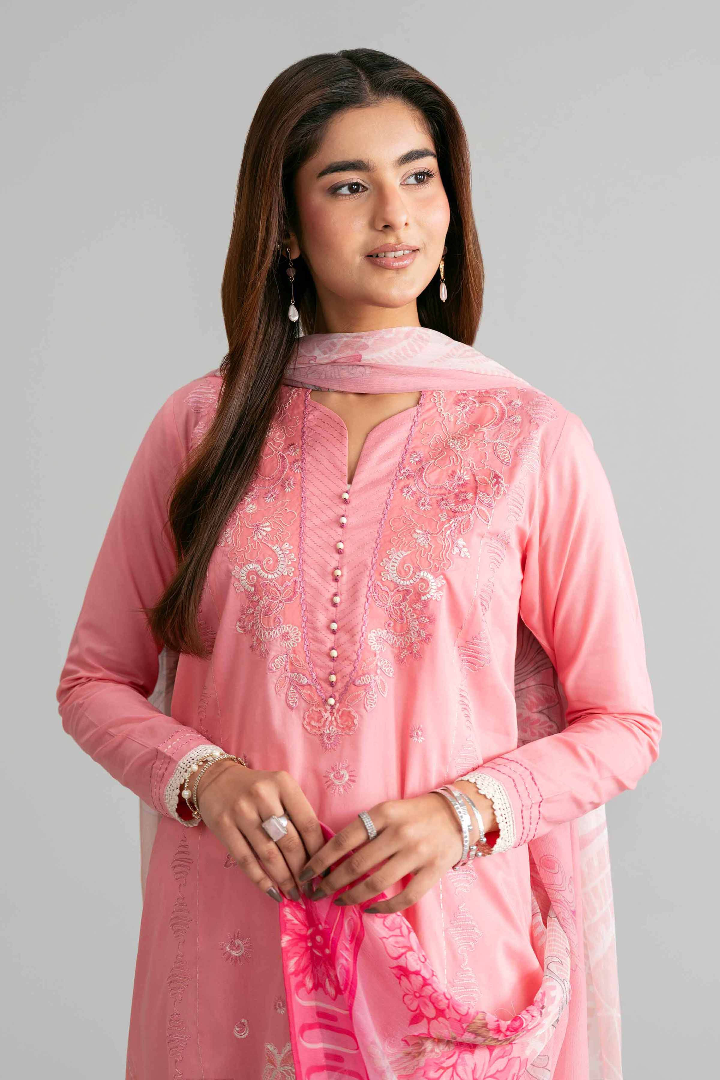 3 Piece - Digital Printed Embroidered Suit - 42601551 - Image 2