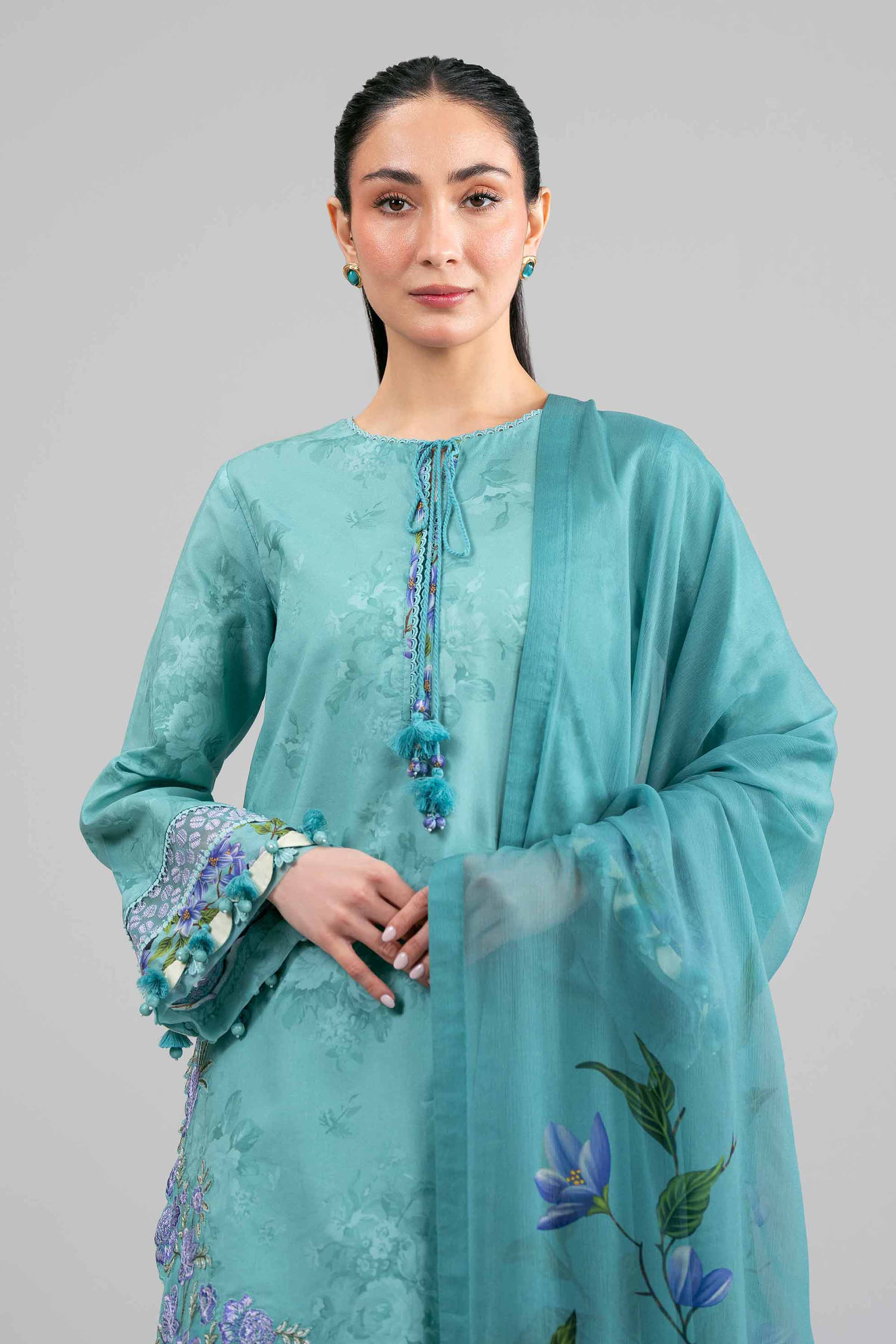 3 Piece - Digital Printed Embroidered Suit - 42601558 - Image 2