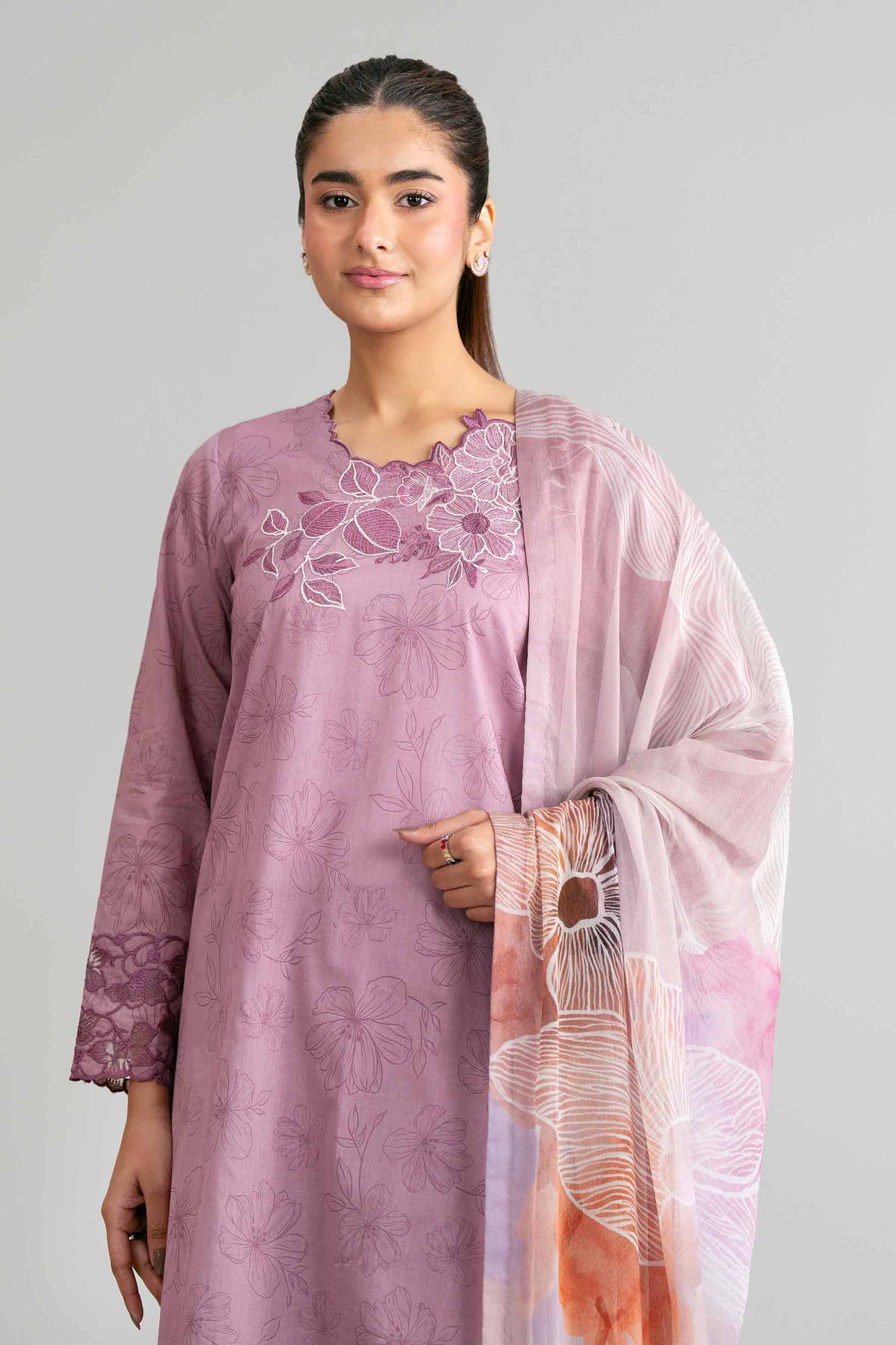 3 Piece - Digital Printed Embroidered Suit - 42601561 - Image 2