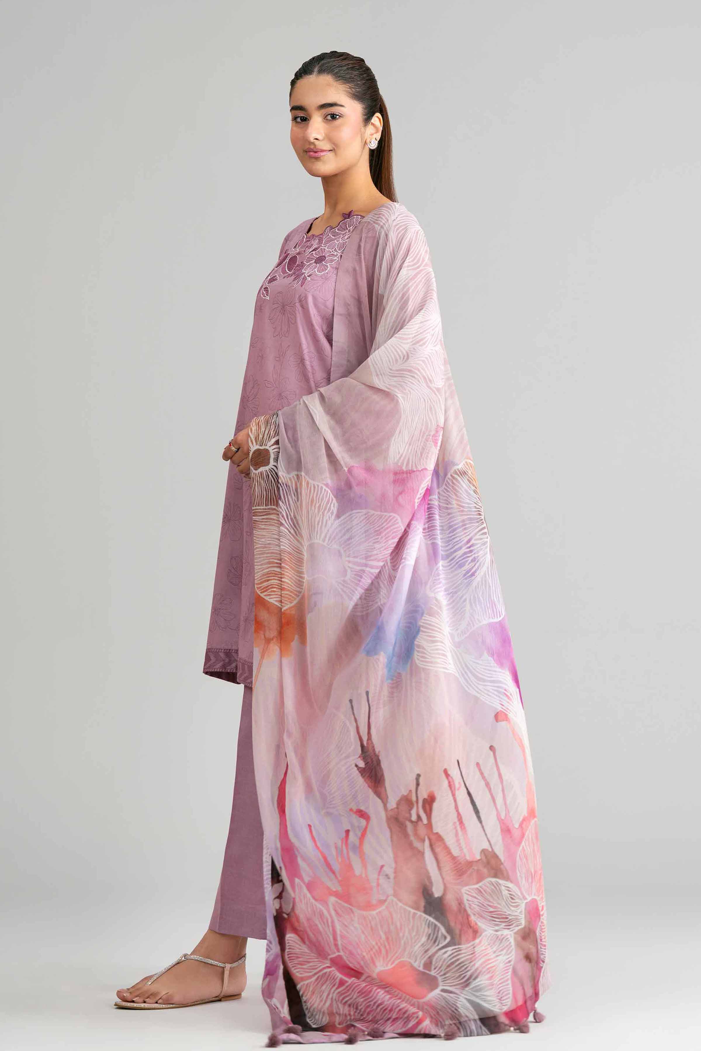 3 Piece - Digital Printed Embroidered Suit - 42601561 - Image 6