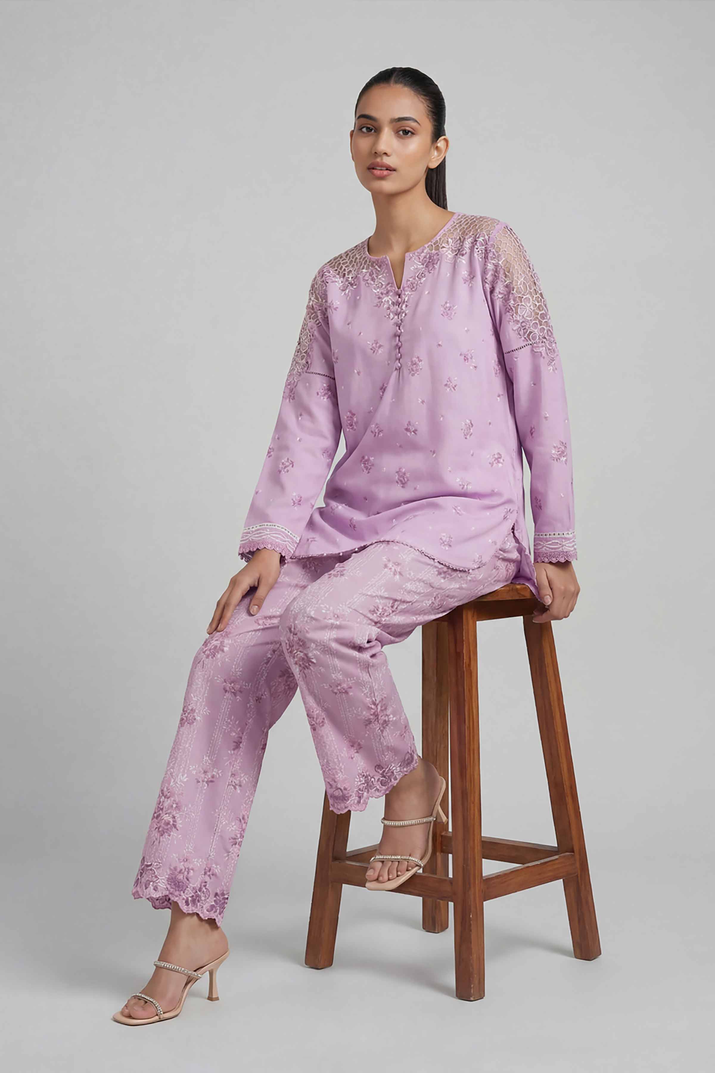 2 Piece - Printed Embroidered Suit - 42601666 - Image 3