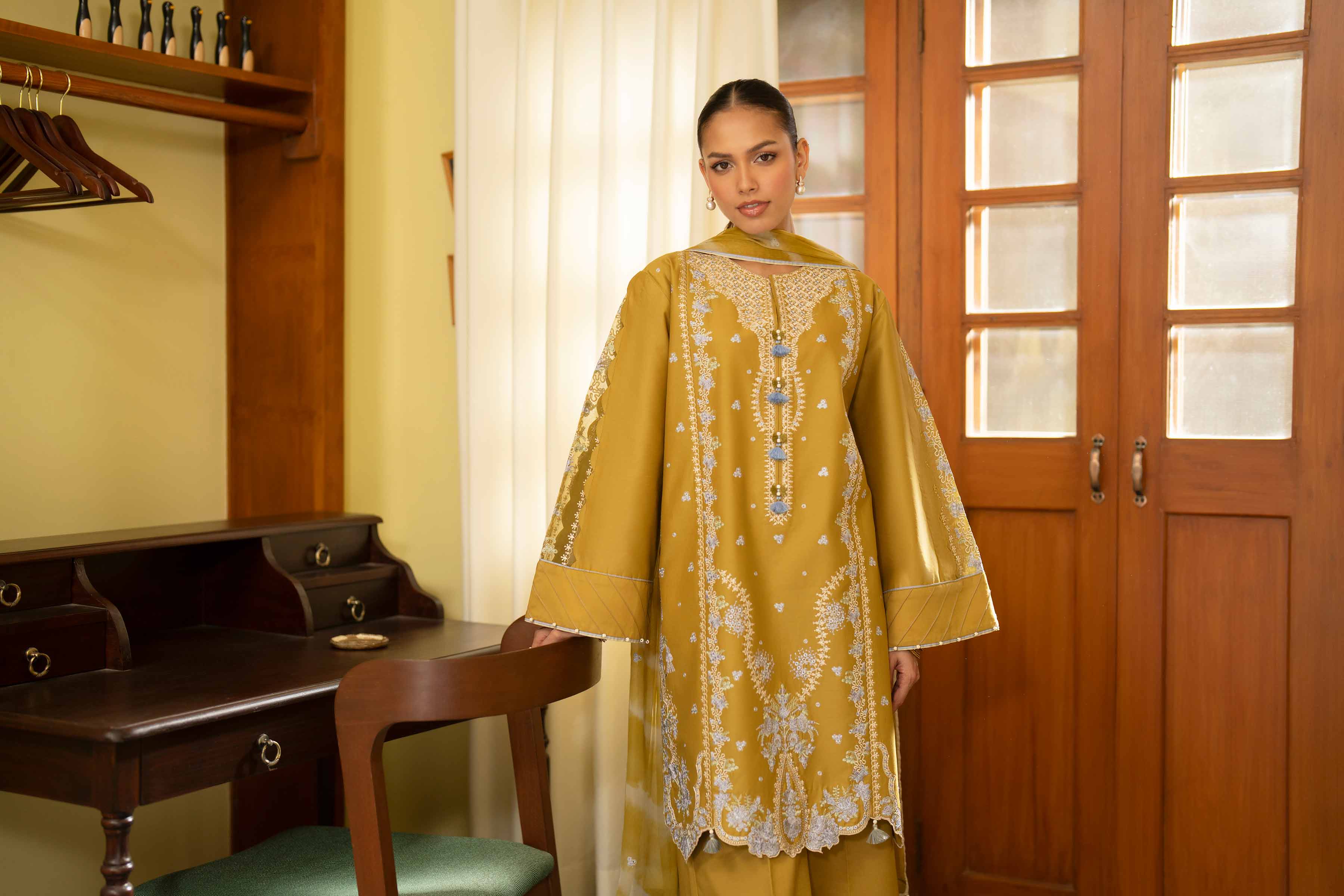 3 Piece - Digital Printed Embroidered Suit - 42601696 - Image 4