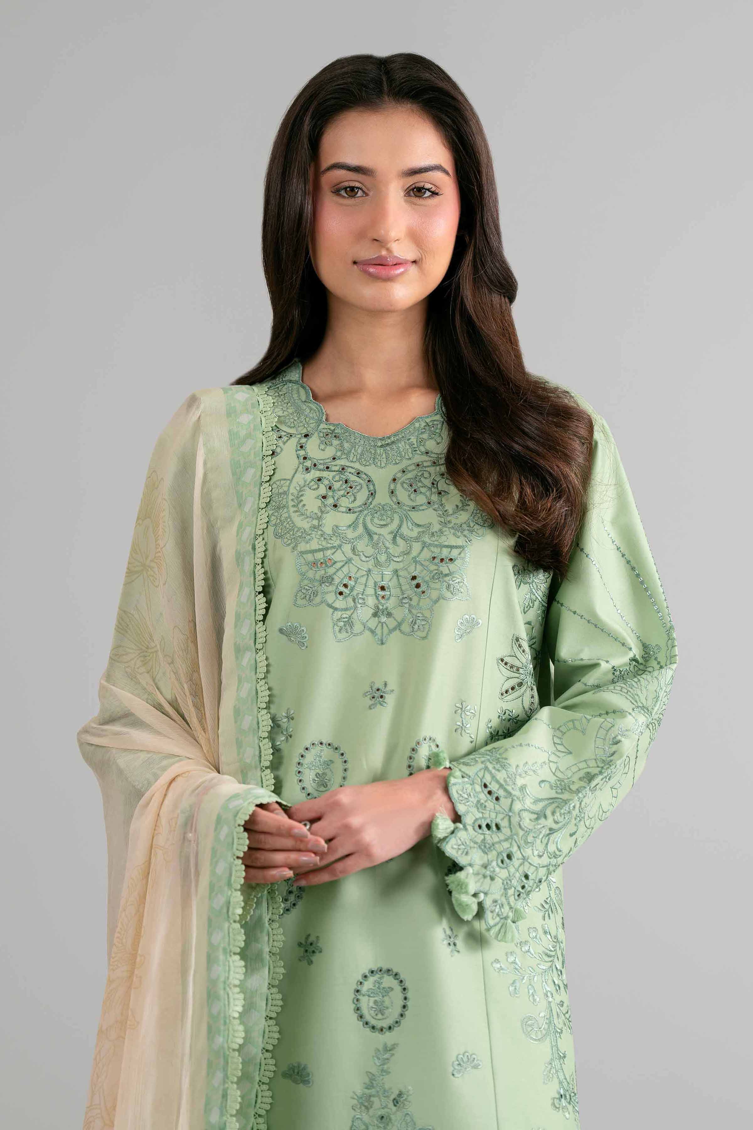 3 Piece - Digital Printed Embroidered Suit - 42601700 - Image 2