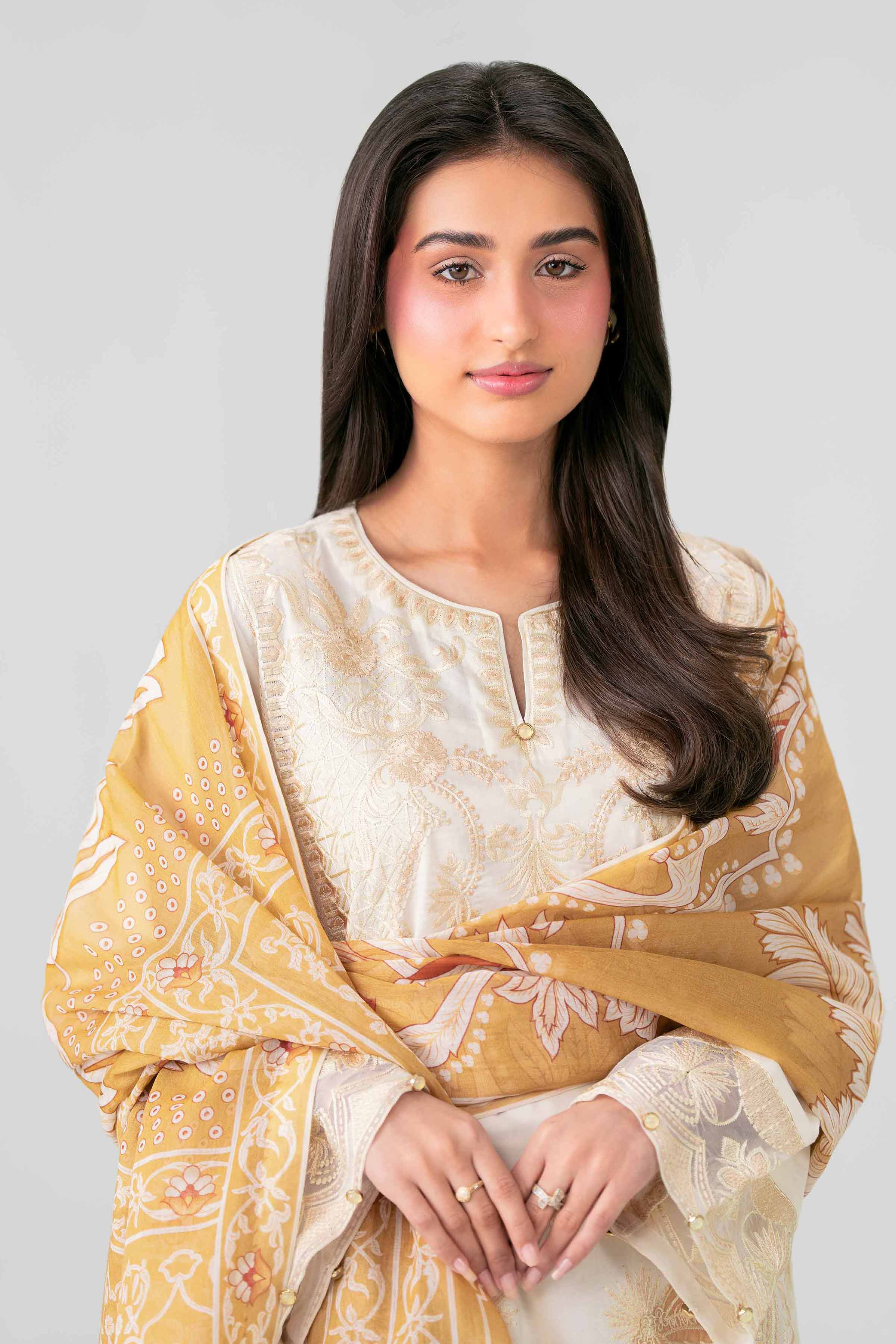 3 Piece - Digital Printed Embroidered Suit - 42601706 - Image 2