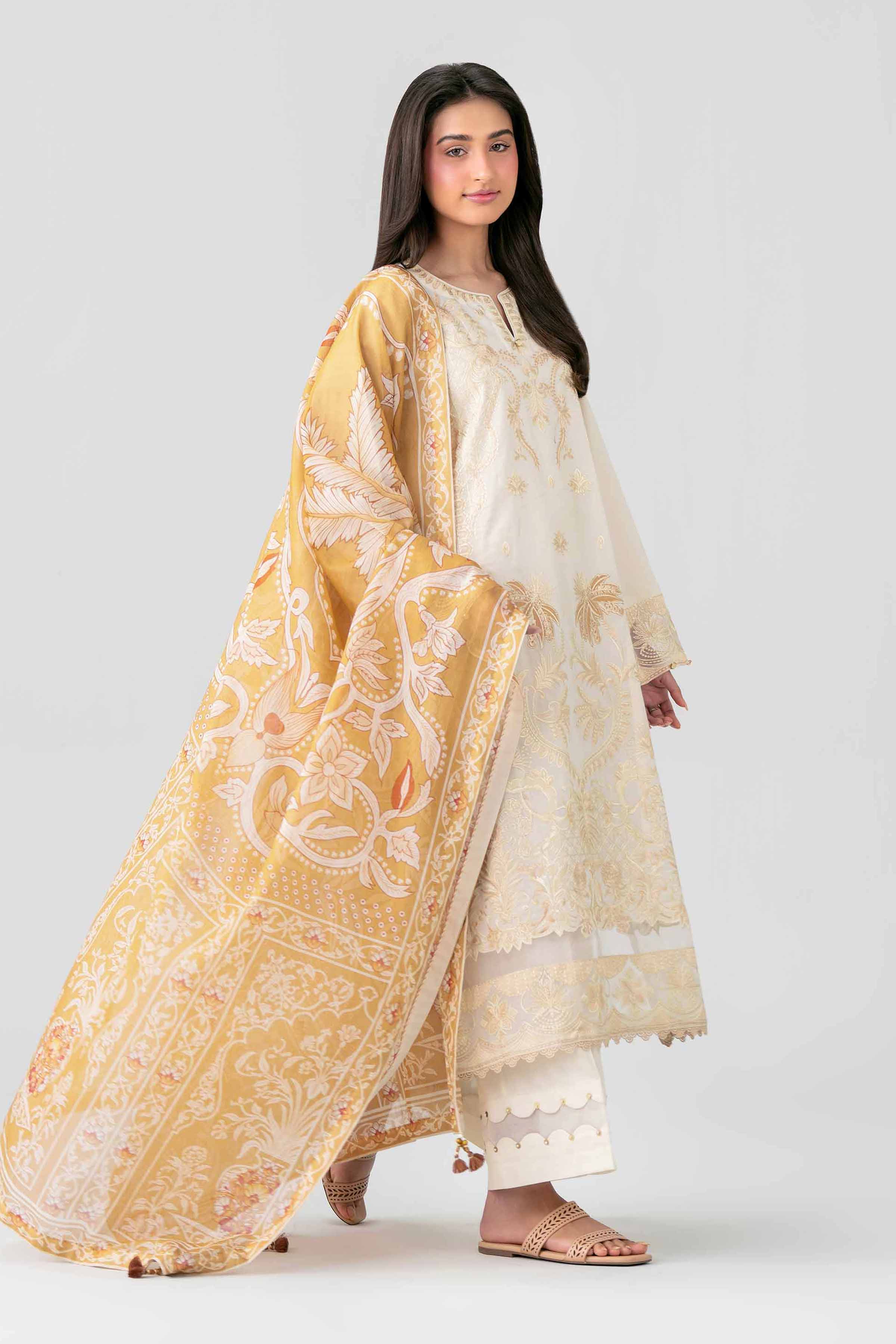 3 Piece - Digital Printed Embroidered Suit - 42601706 - Image 5