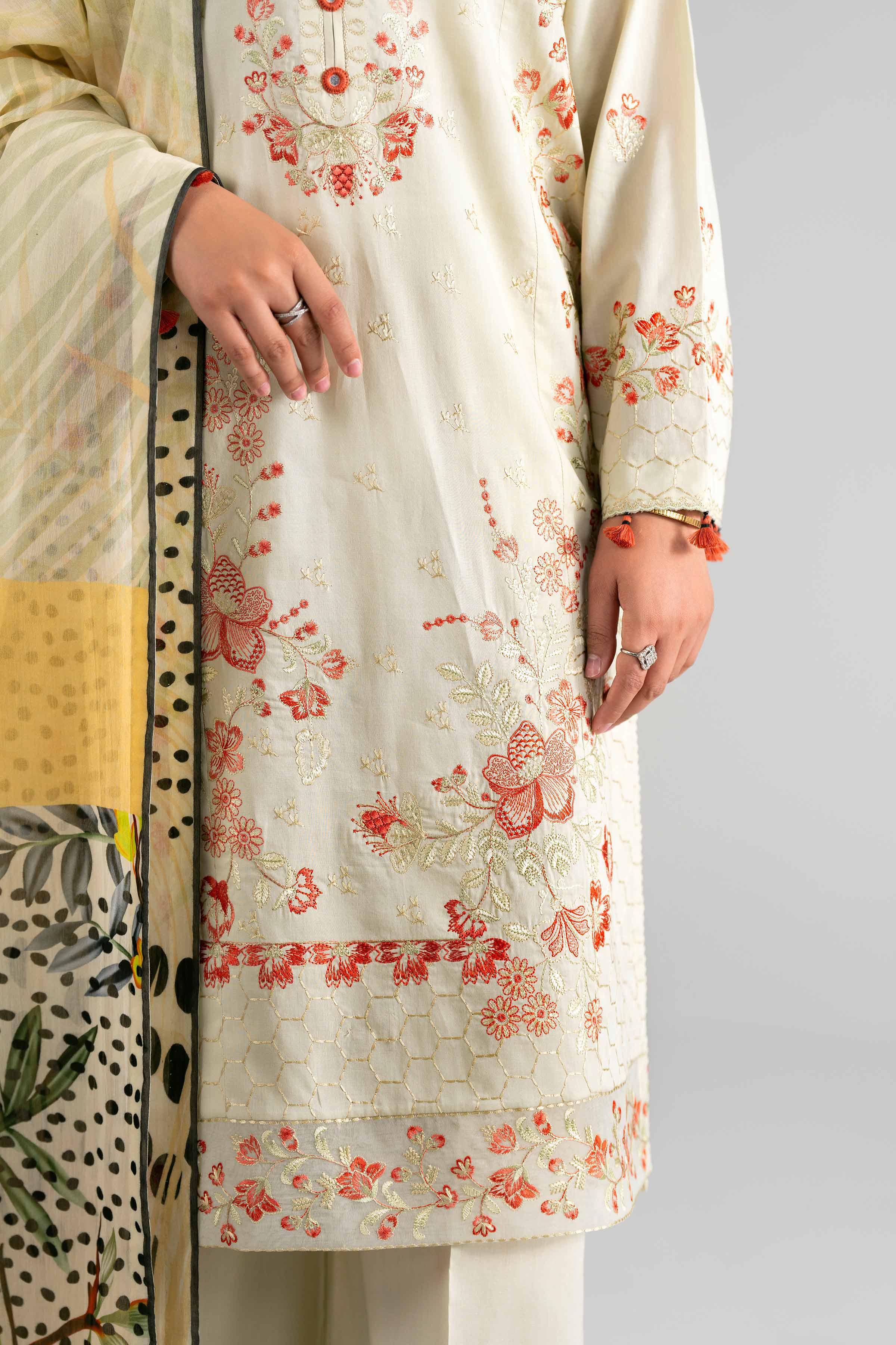 3 Piece - Digital Printed Embroidered Suit - 42601708 - Image 5