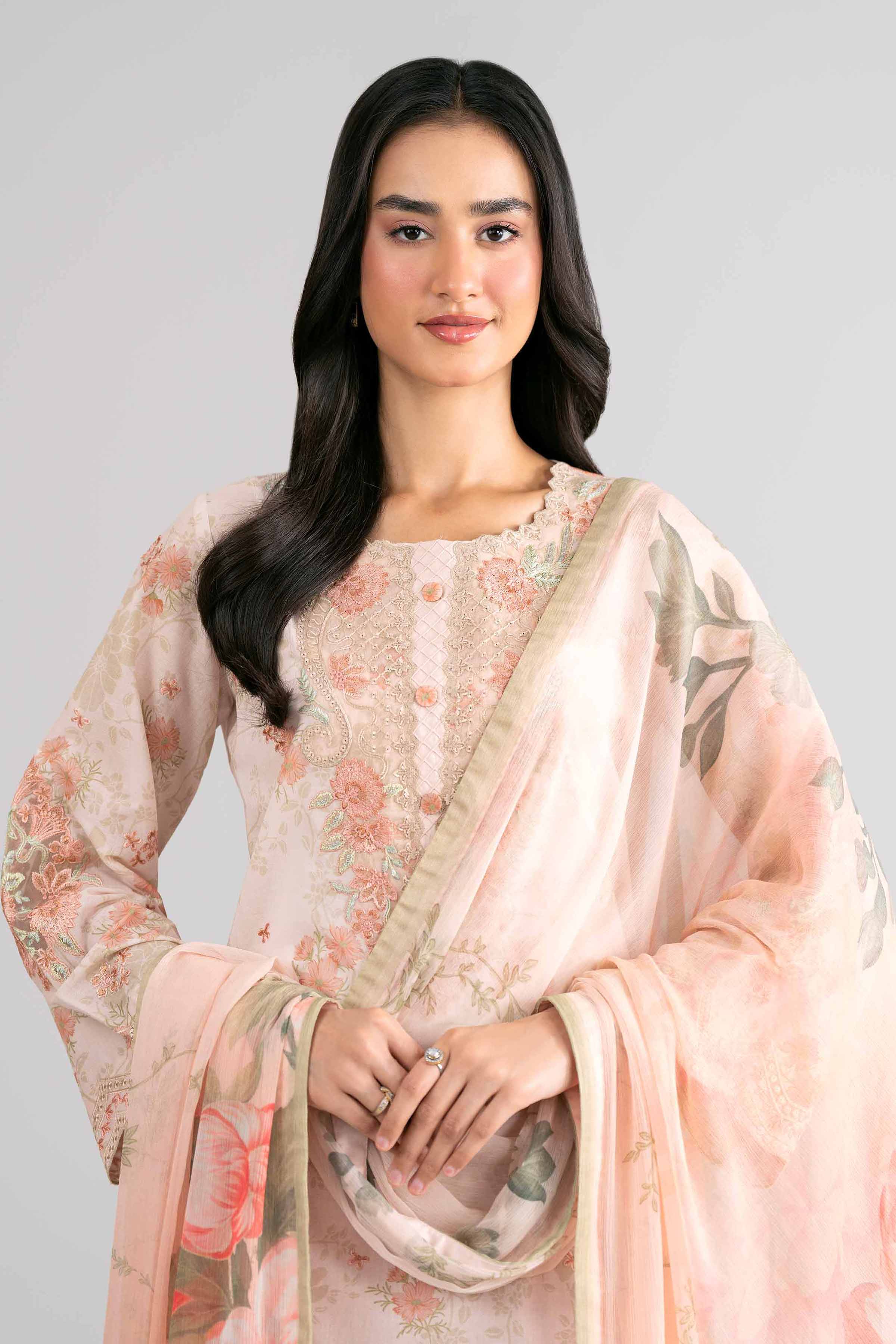 3 Piece - Digital Printed Embroidered Suit - 42601741 - Image 2