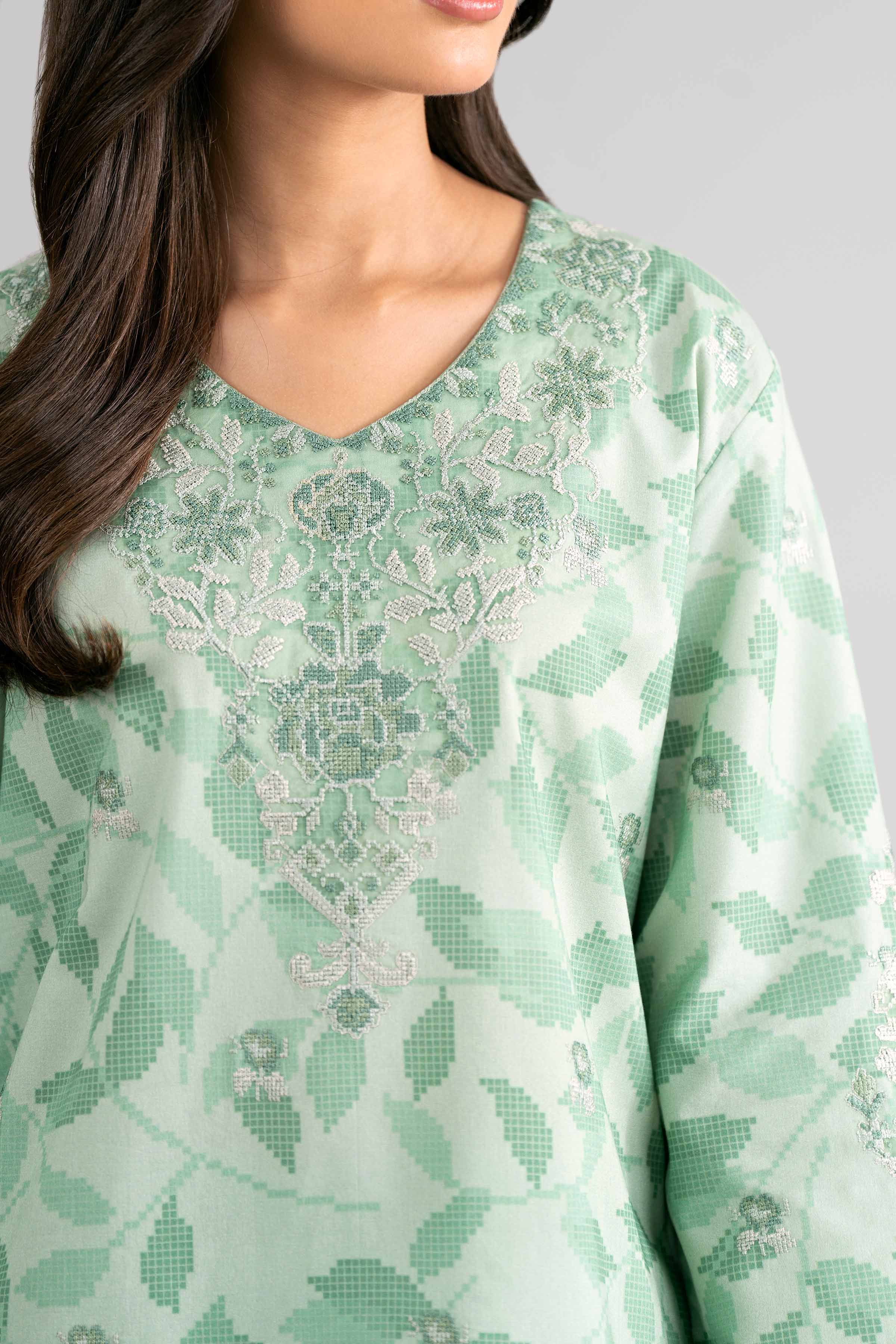 3 Piece - Digital Printed Embroidered Suit - 42601743 - Image 4