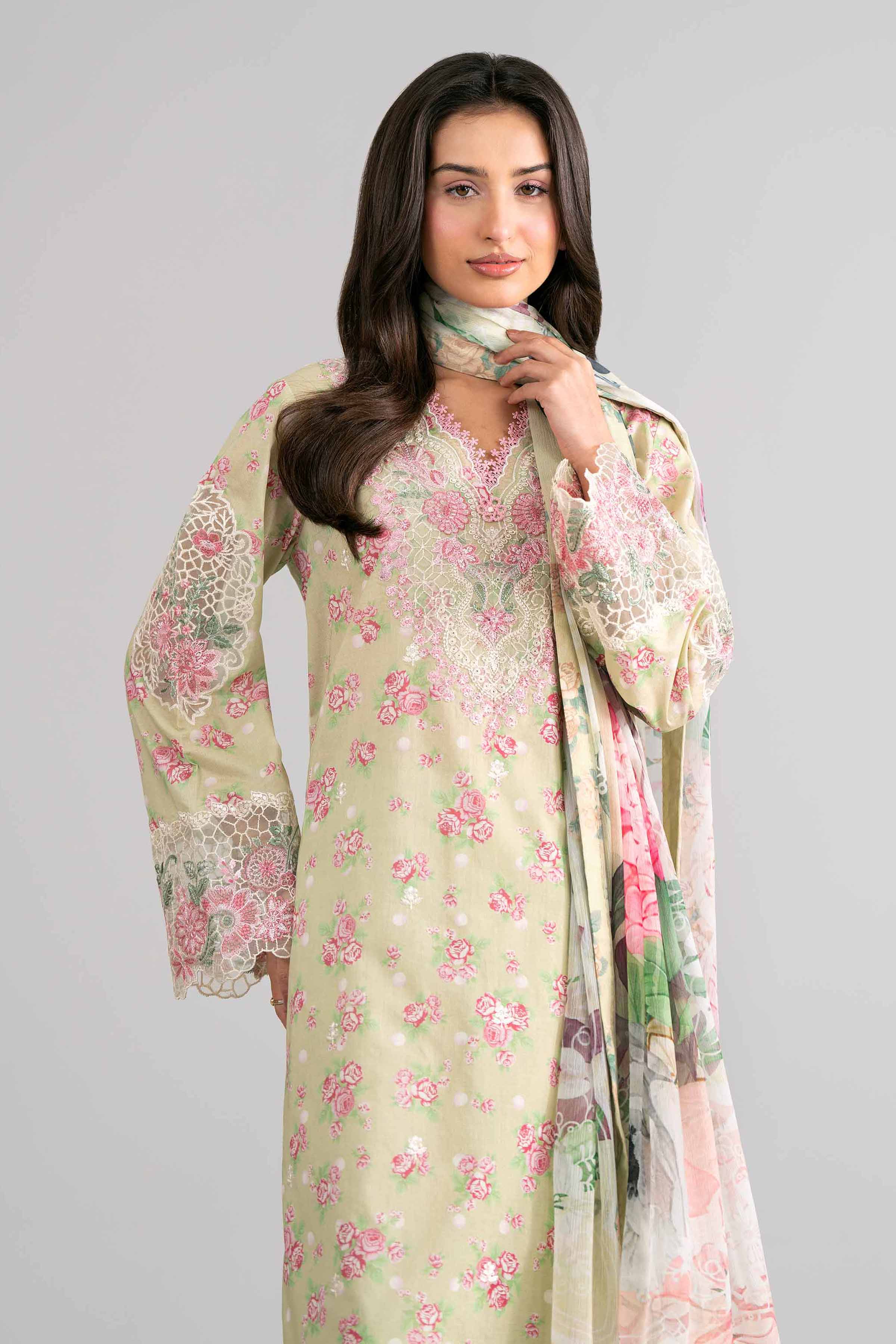 3 Piece - Digital Printed Embroidered Suit - 42601744 - Image 2