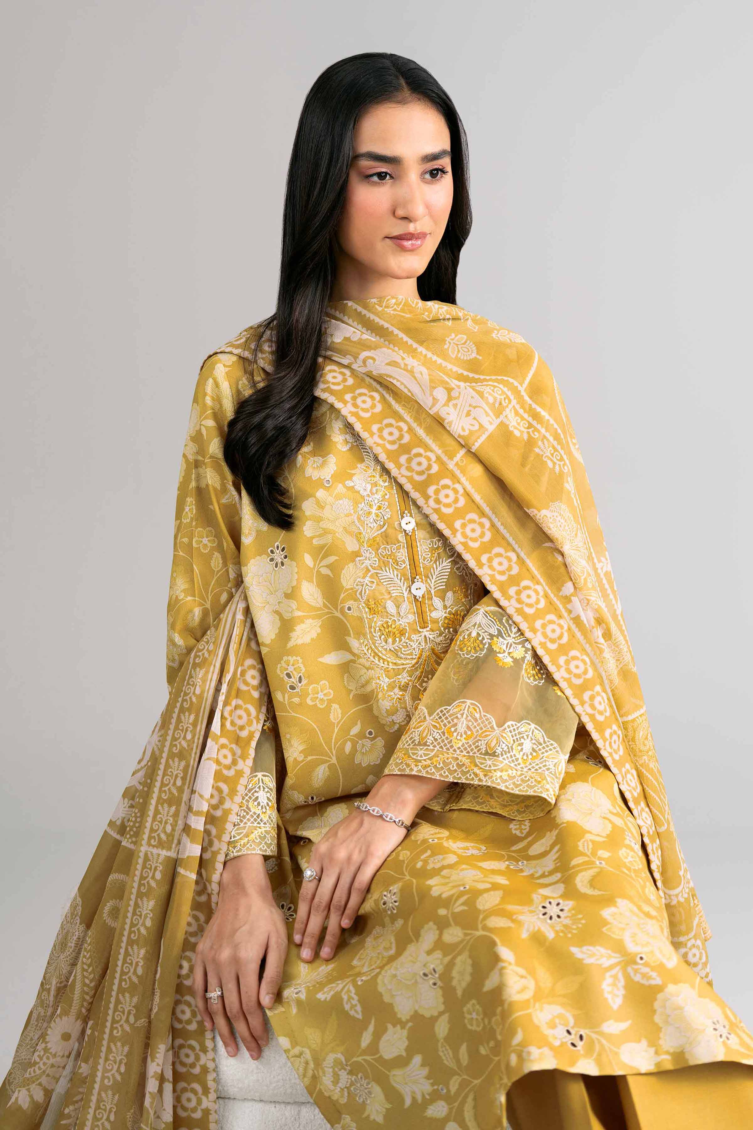 3 Piece - Digital Printed Embroidered Suit - 42601745 - Image 2