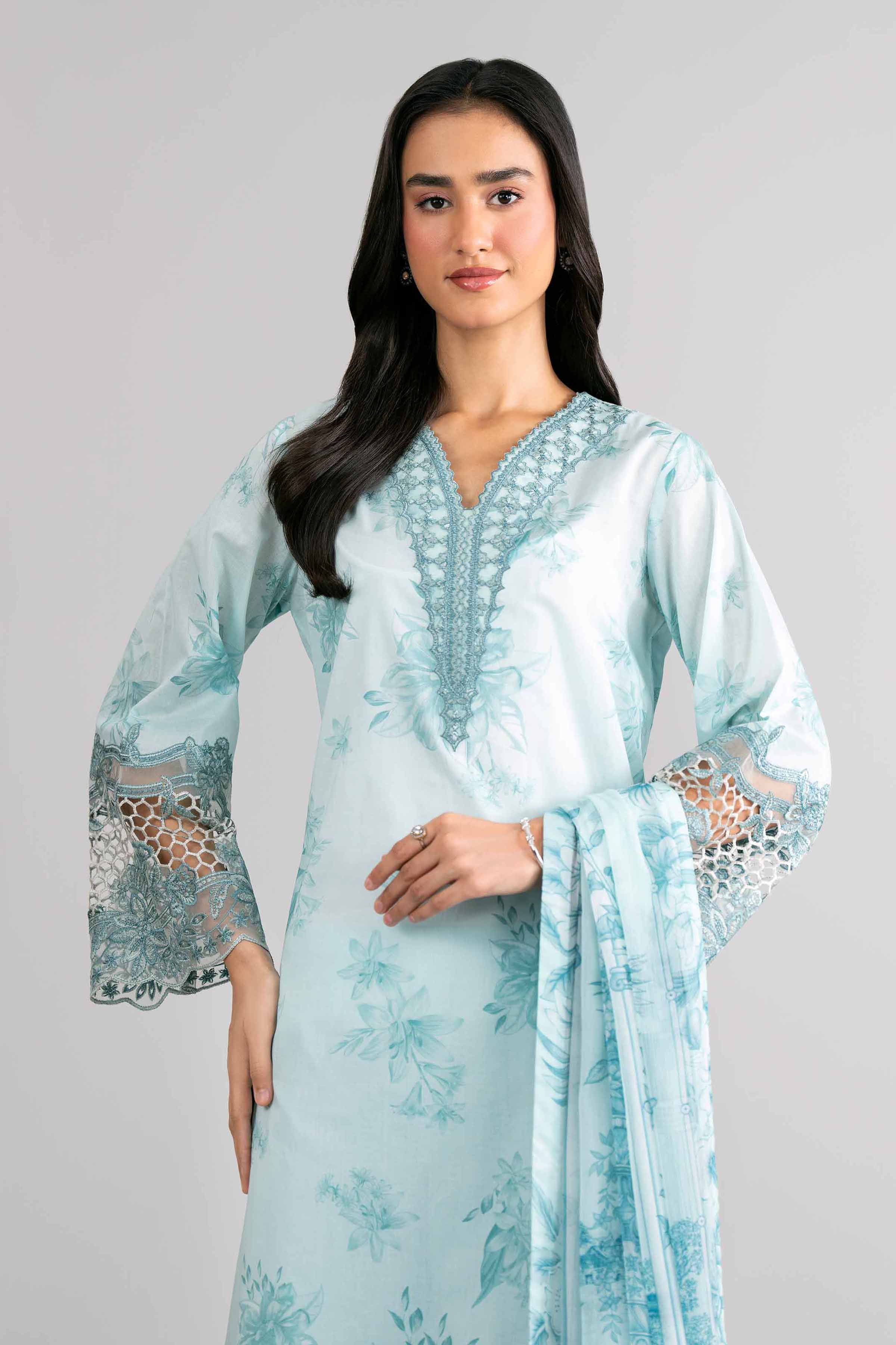 3 Piece - Digital Printed Embroidered Suit - 42601755 - Image 4