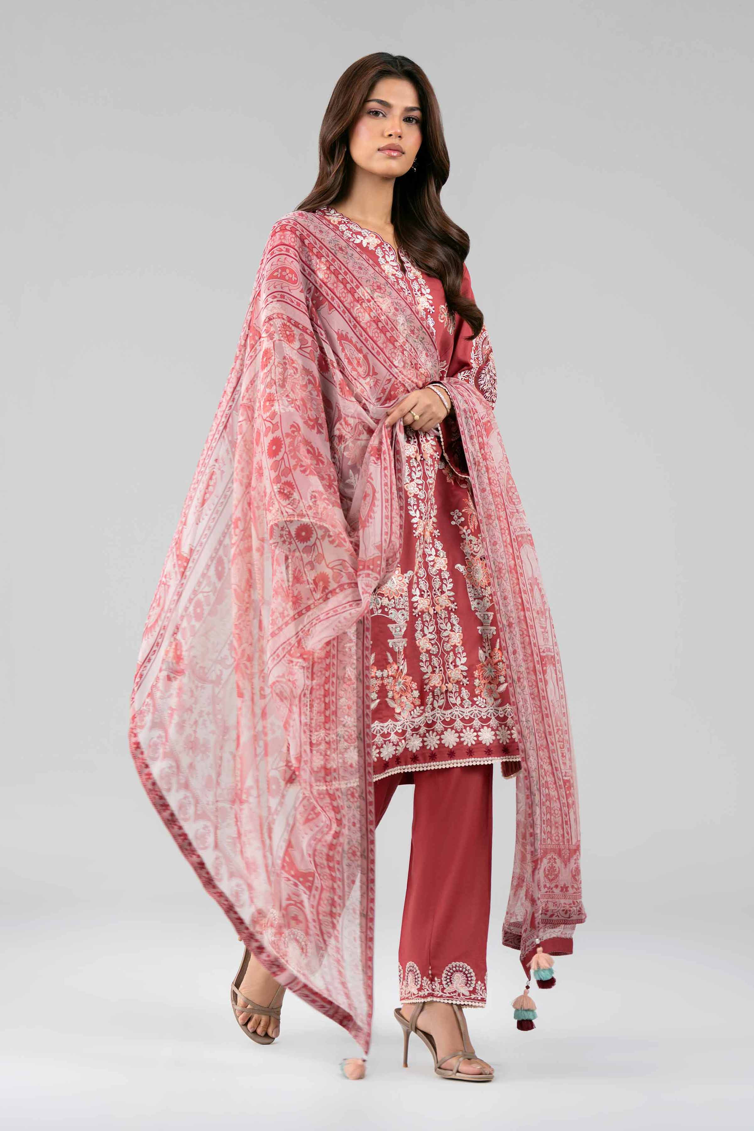 3 Piece - Digital Printed Embroidered Suit - 42601769 - Image 5