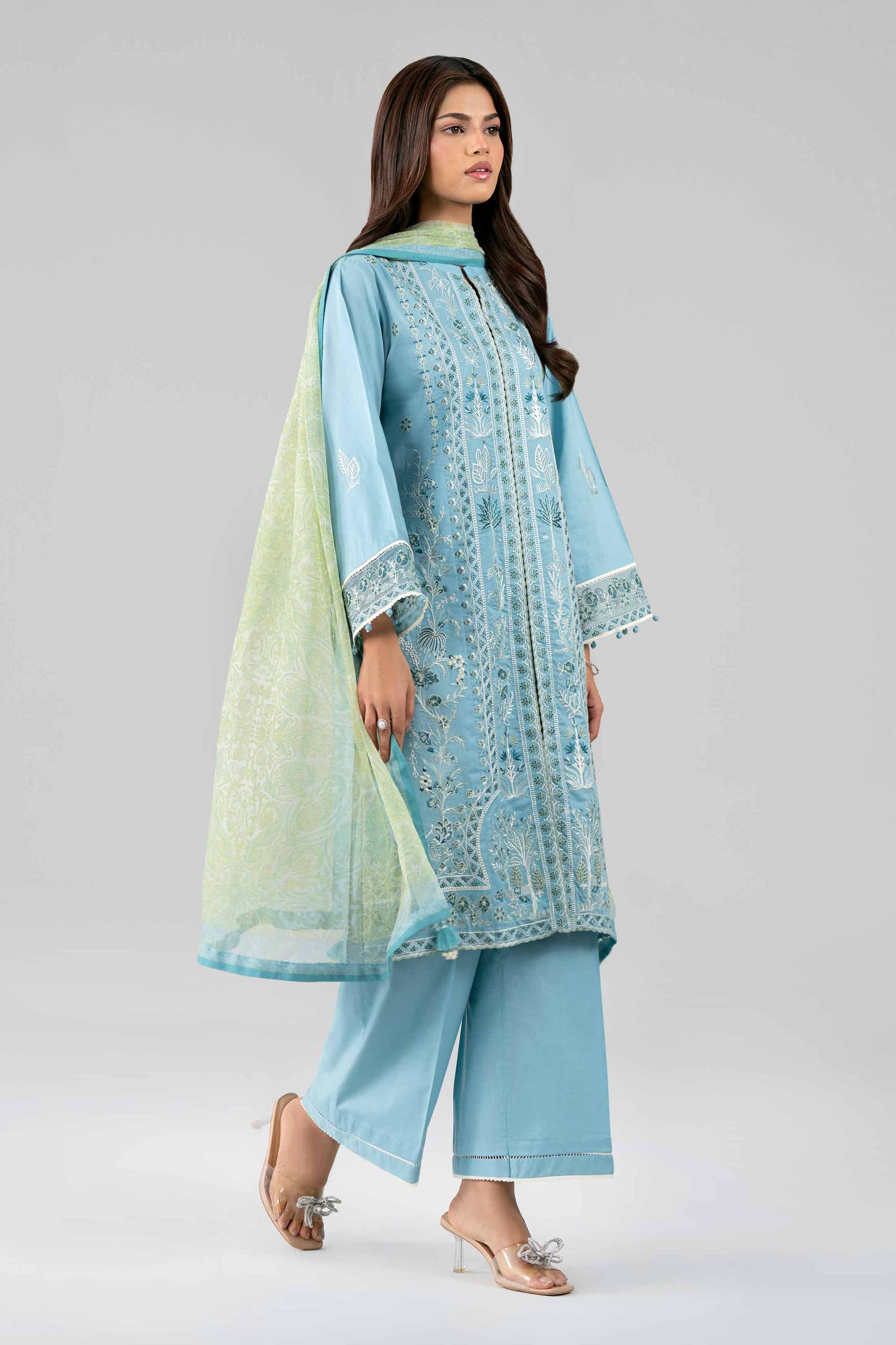 3 Piece - Digital Printed Embroidered Suit - 42601776 - Image 5