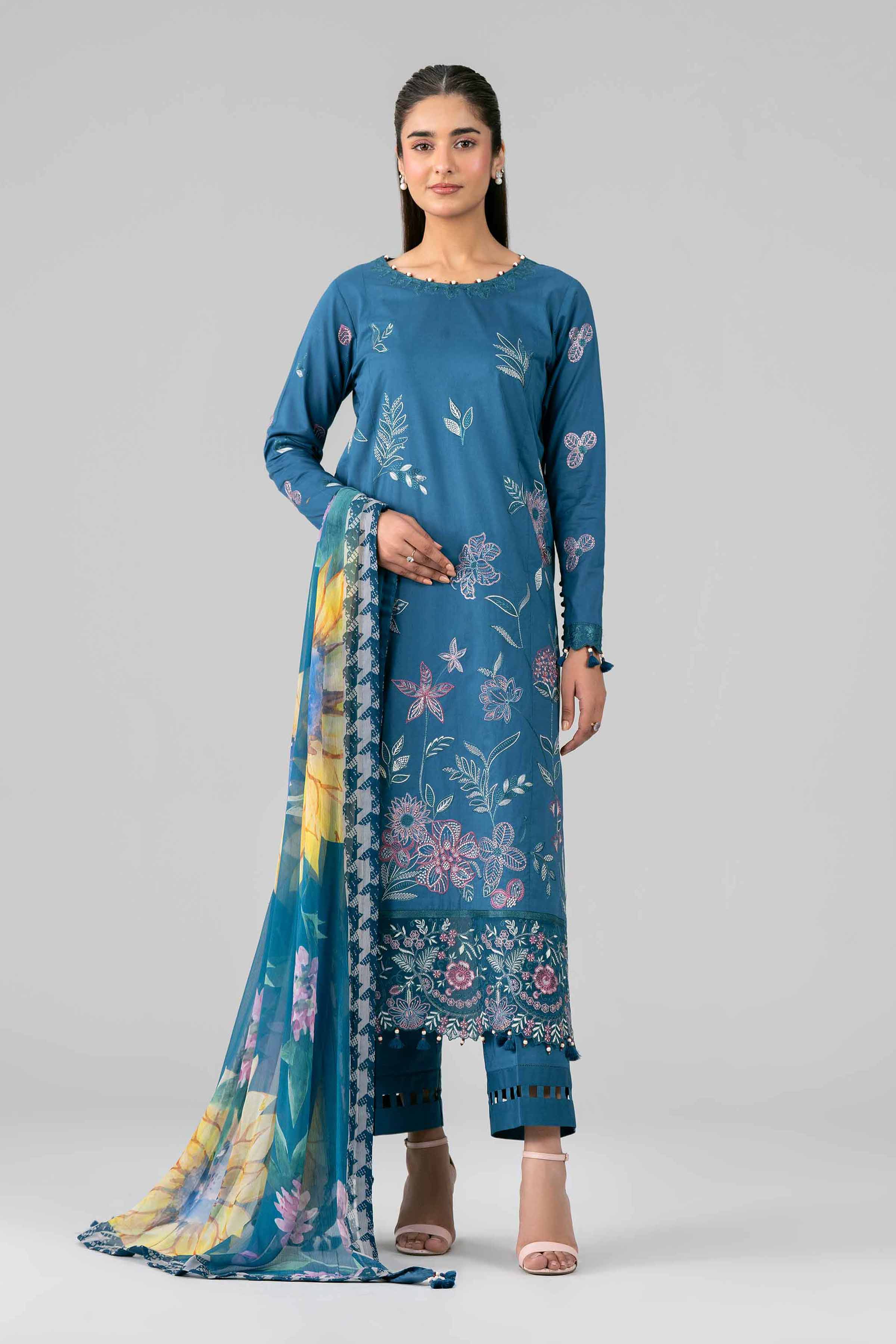 3 Piece - Digital Printed Embroidered Suit - 42601777 - Image 6