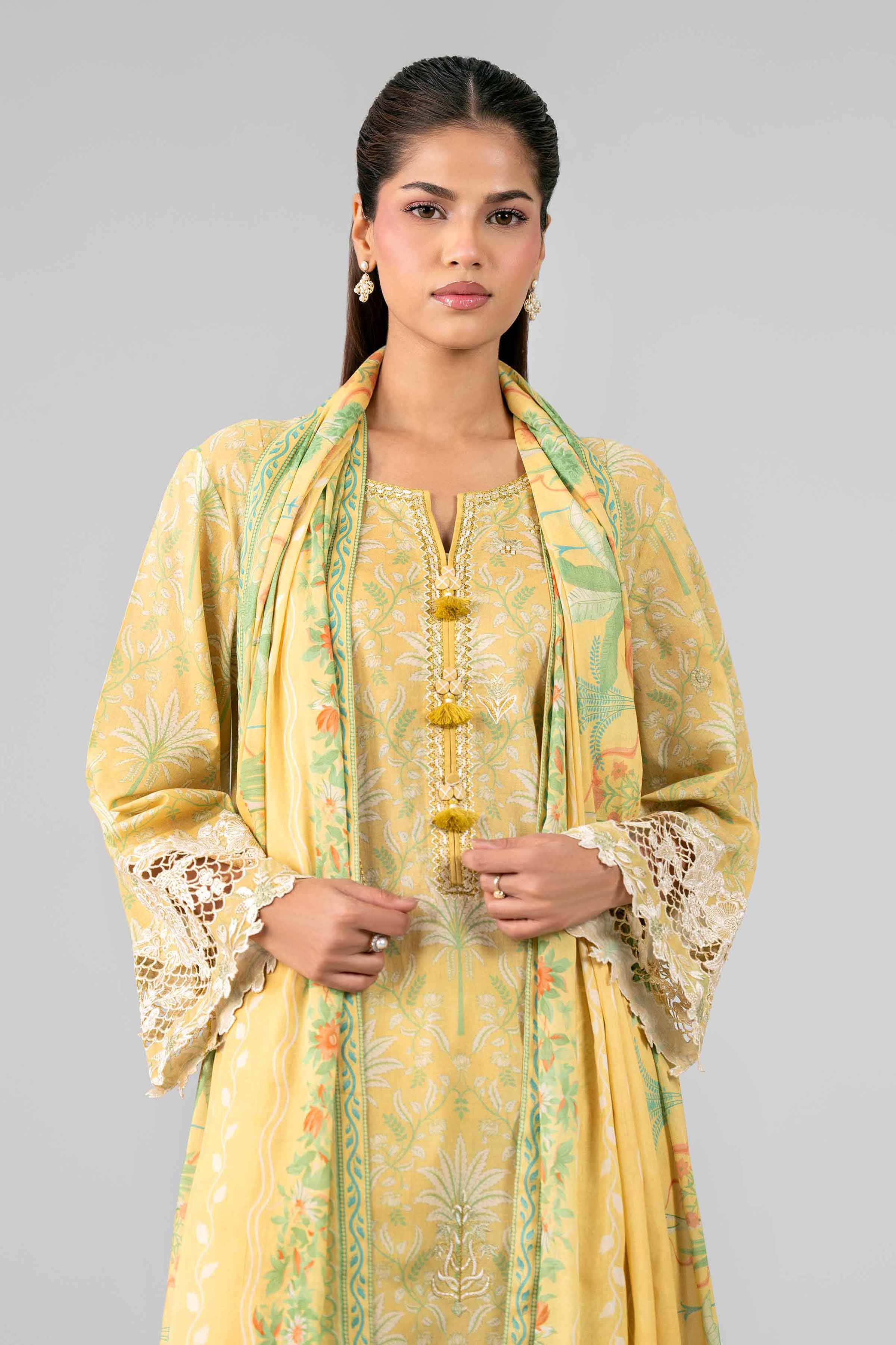 3 Piece - Printed Embroidered Suit - 42601782 - Image 4