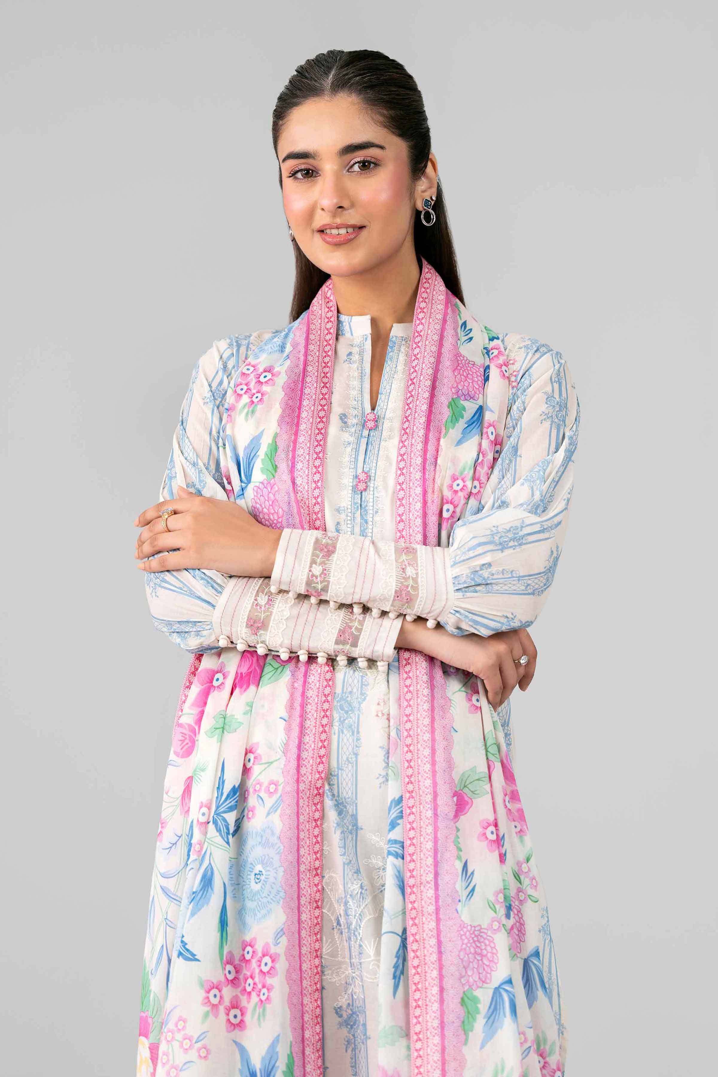 3 Piece - Printed Embroidered Suit - 42601783 - Image 2