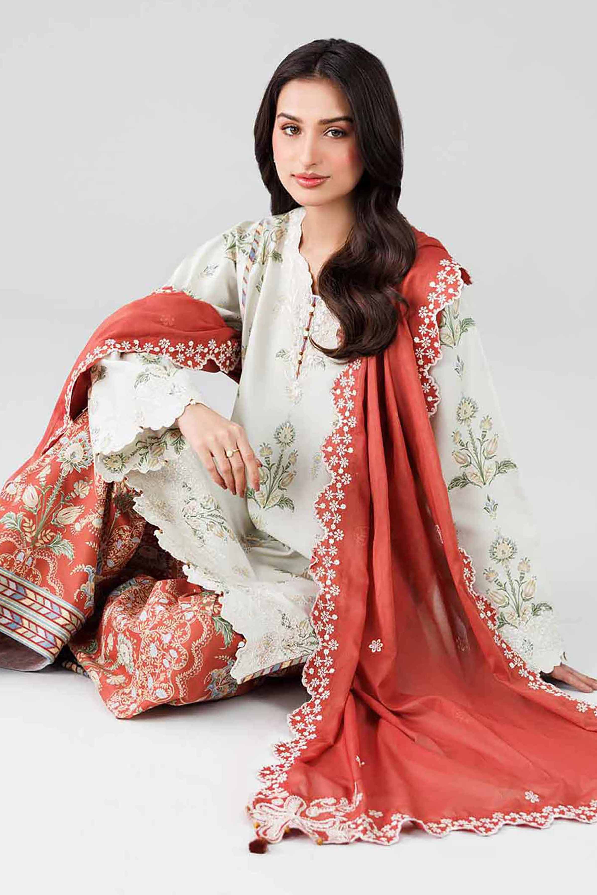 3 Piece - Printed Embroidered Suit - 42601804 - Image 2