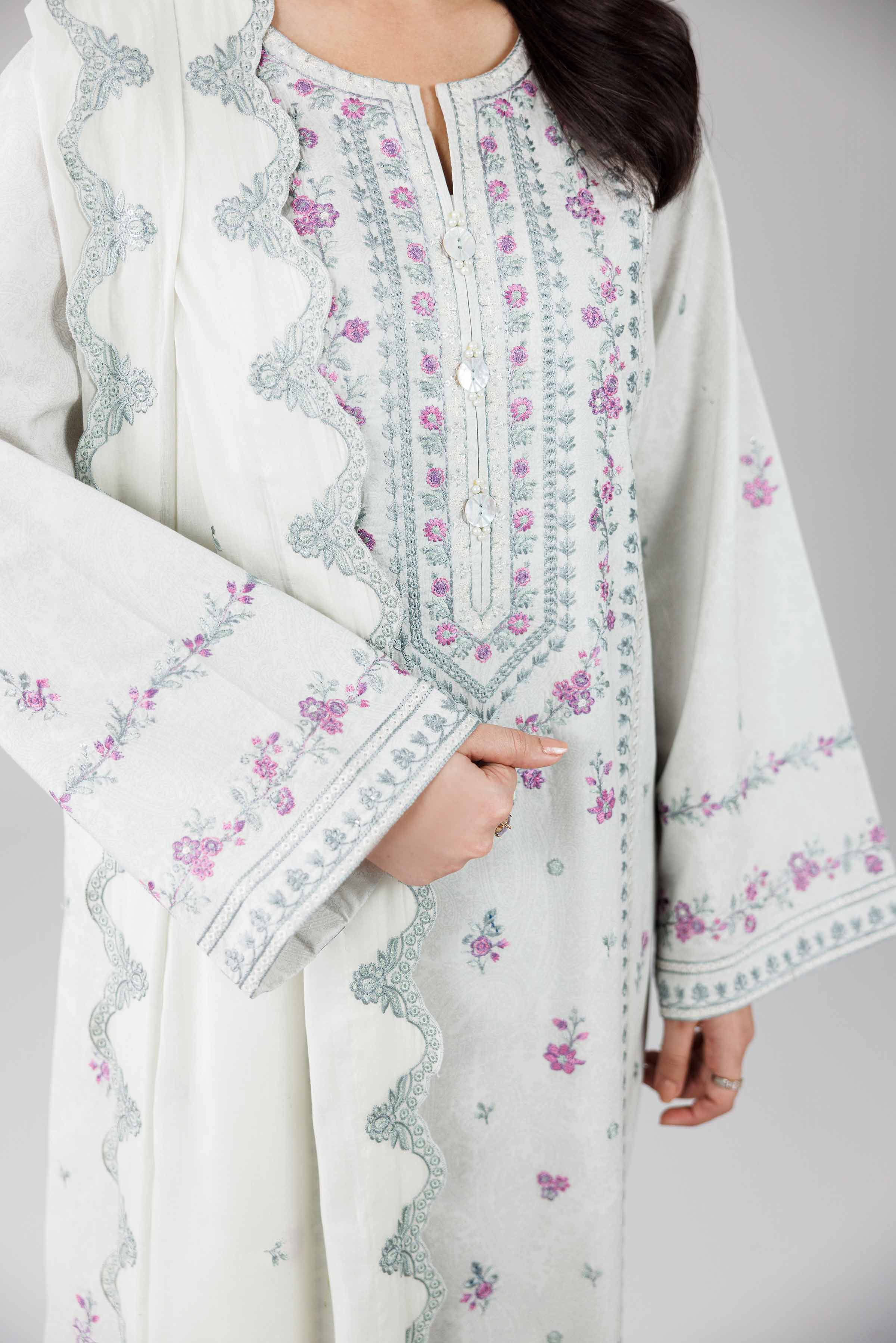 3 Piece - Printed Embroidered Suit - 42601812 - Image 4