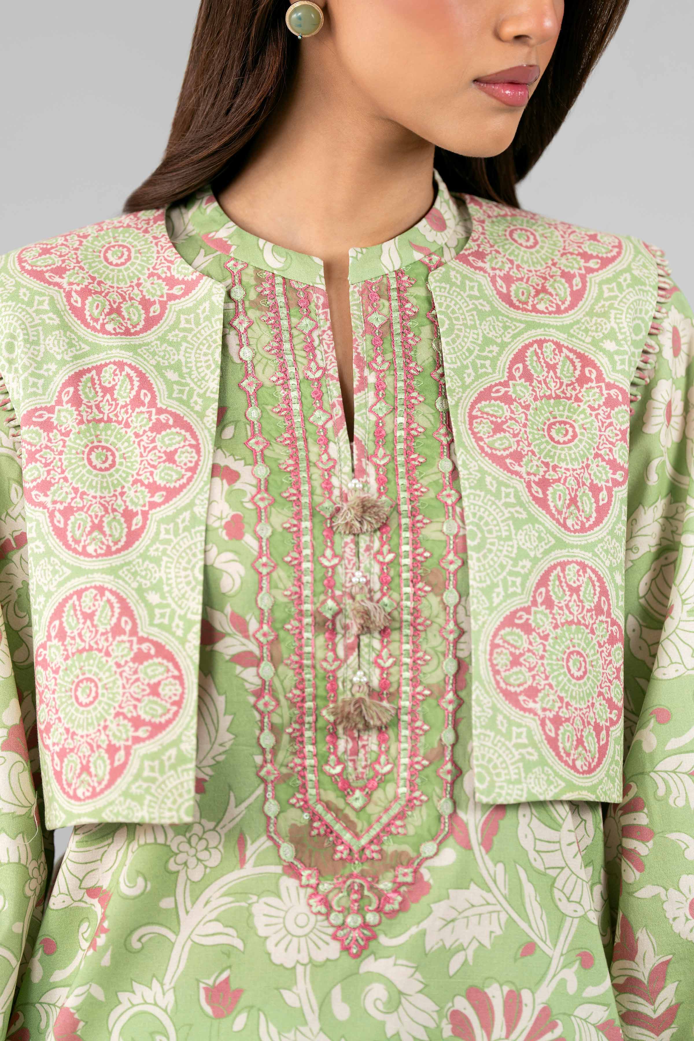 3 Piece - Printed Embroidered Suit - 42601819 - Image 4