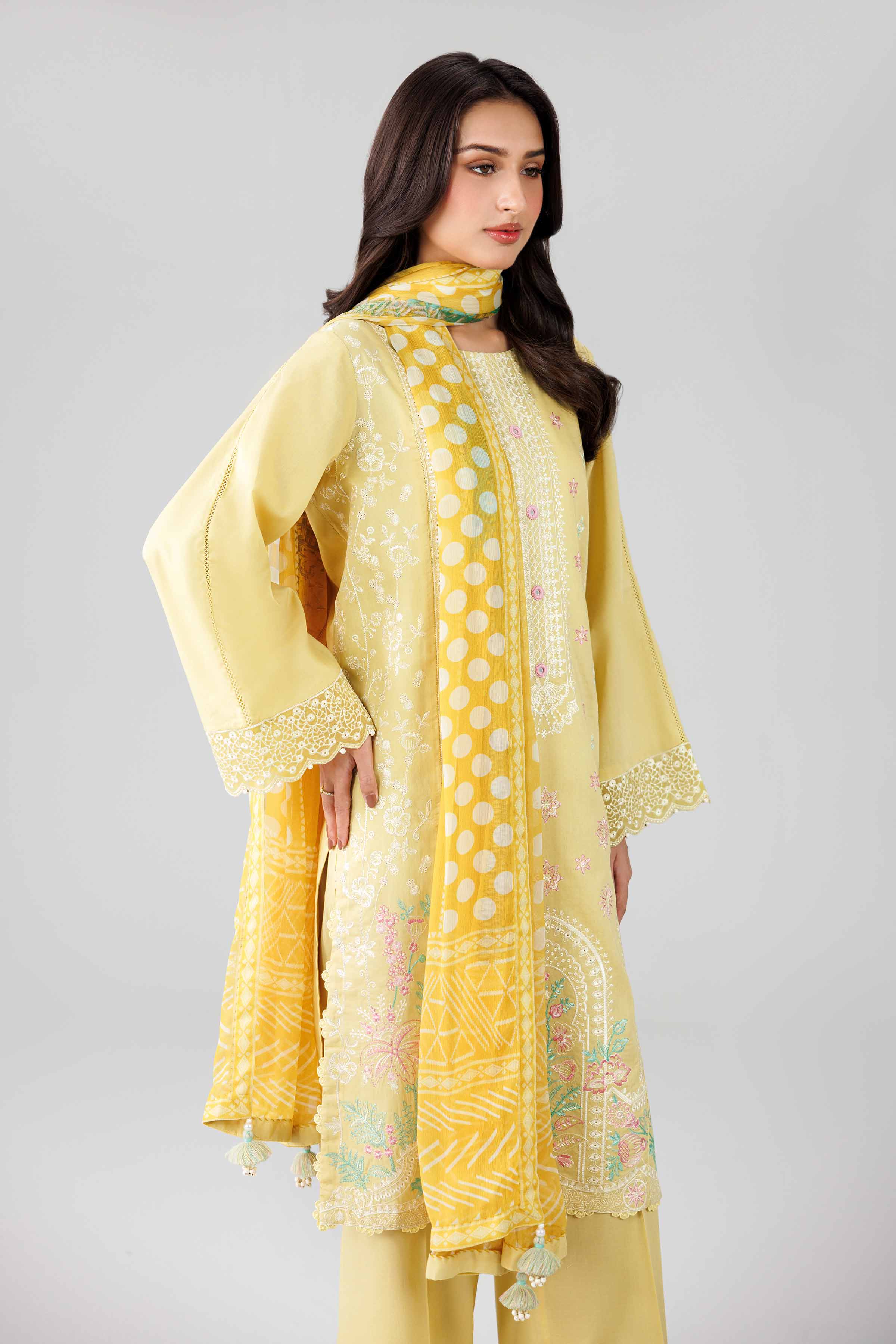 3 Piece - Digital Printed Embroidered Suit - 42601824 - Image 2