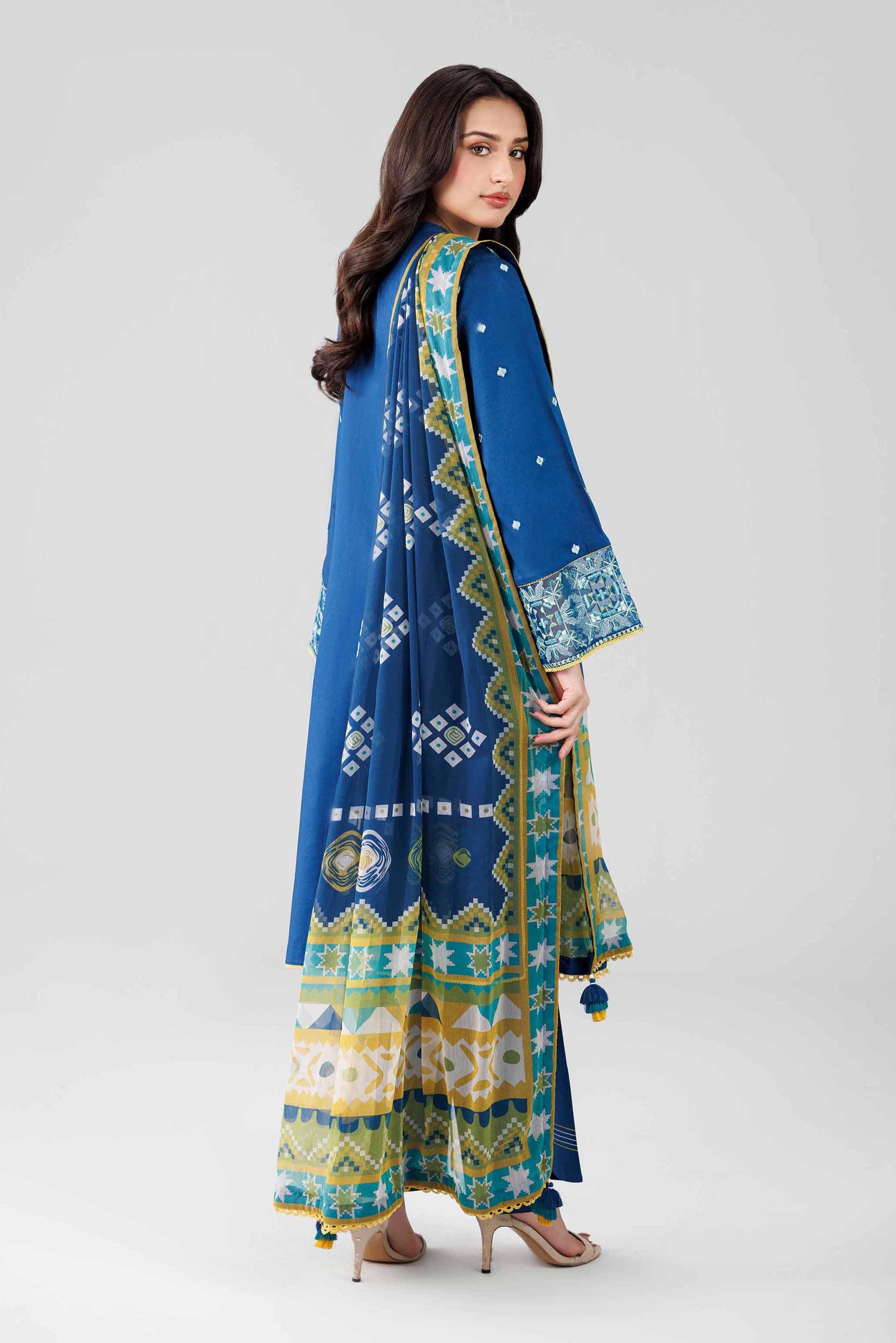 3 Piece - Digital Printed Embroidered Suit - 42601829 - Image 3