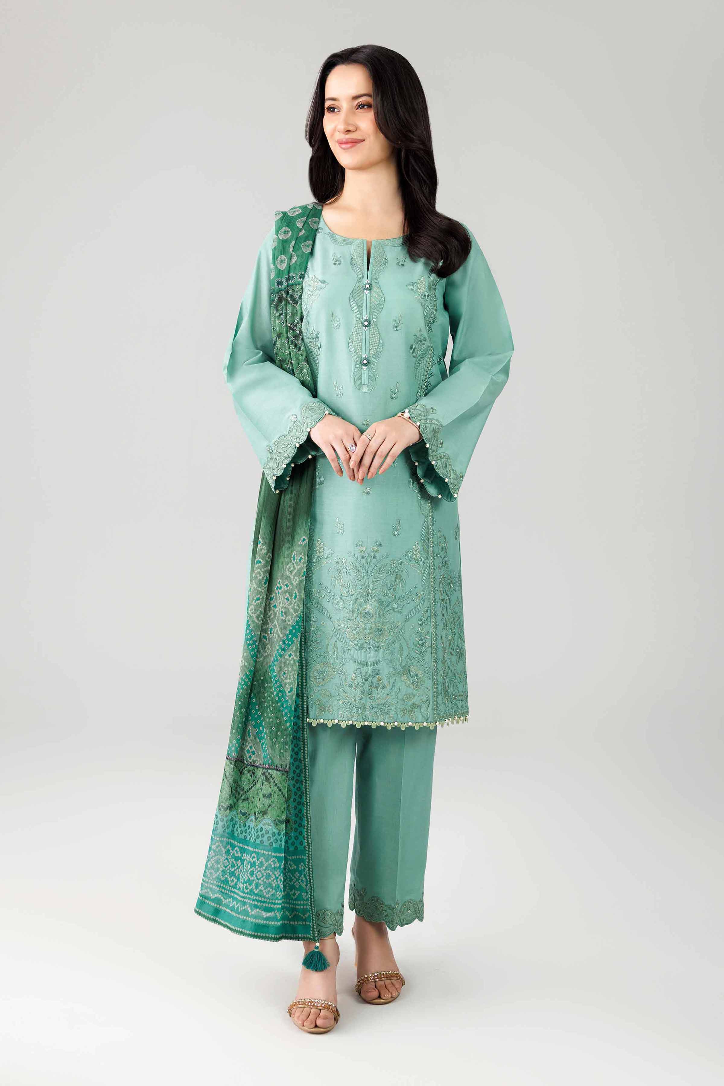 3 Piece - Digital Printed Embroidered Suit - 42601830 - Image 2