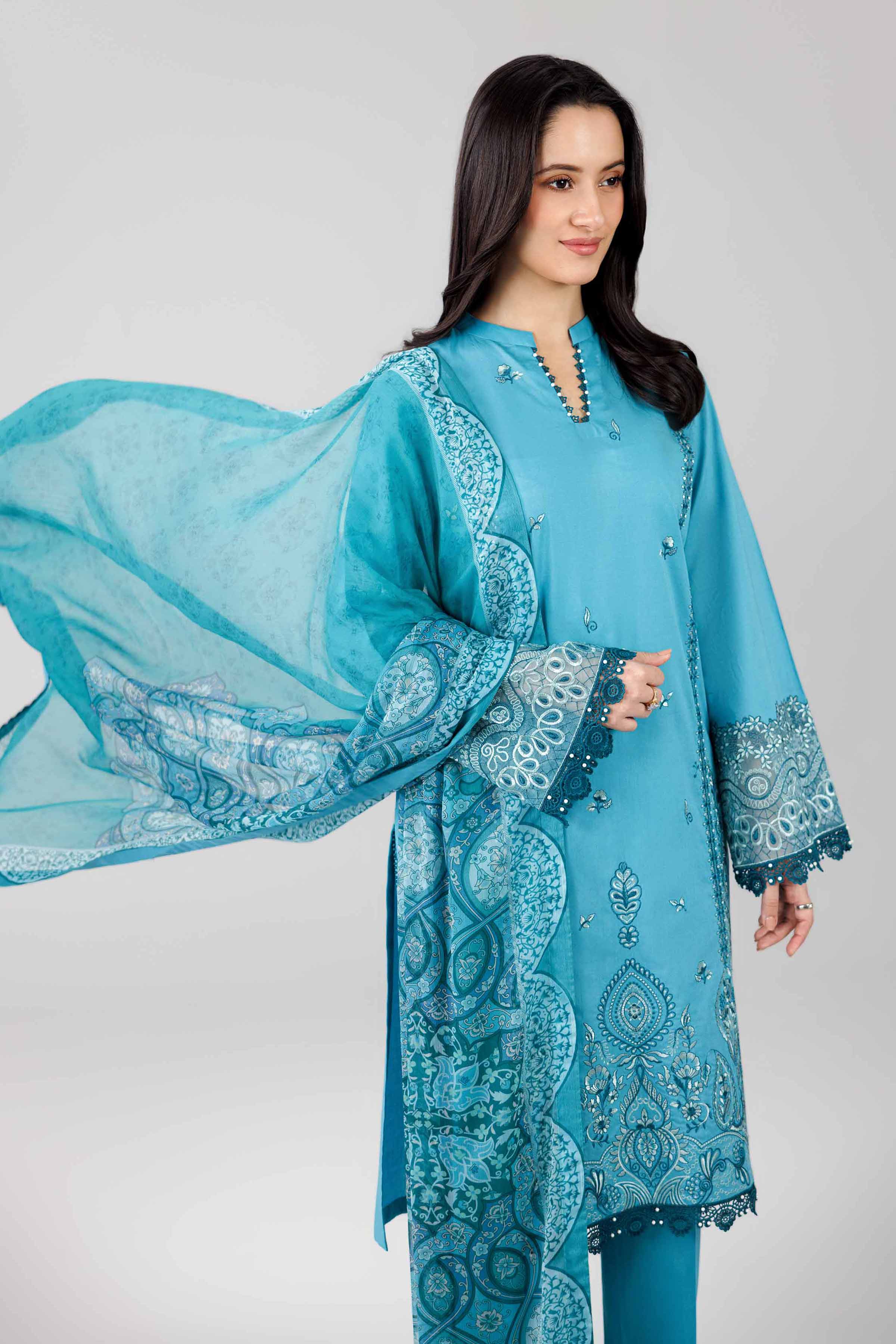 3 Piece - Digital Printed Embroidered Suit - 42601831 - Image 2
