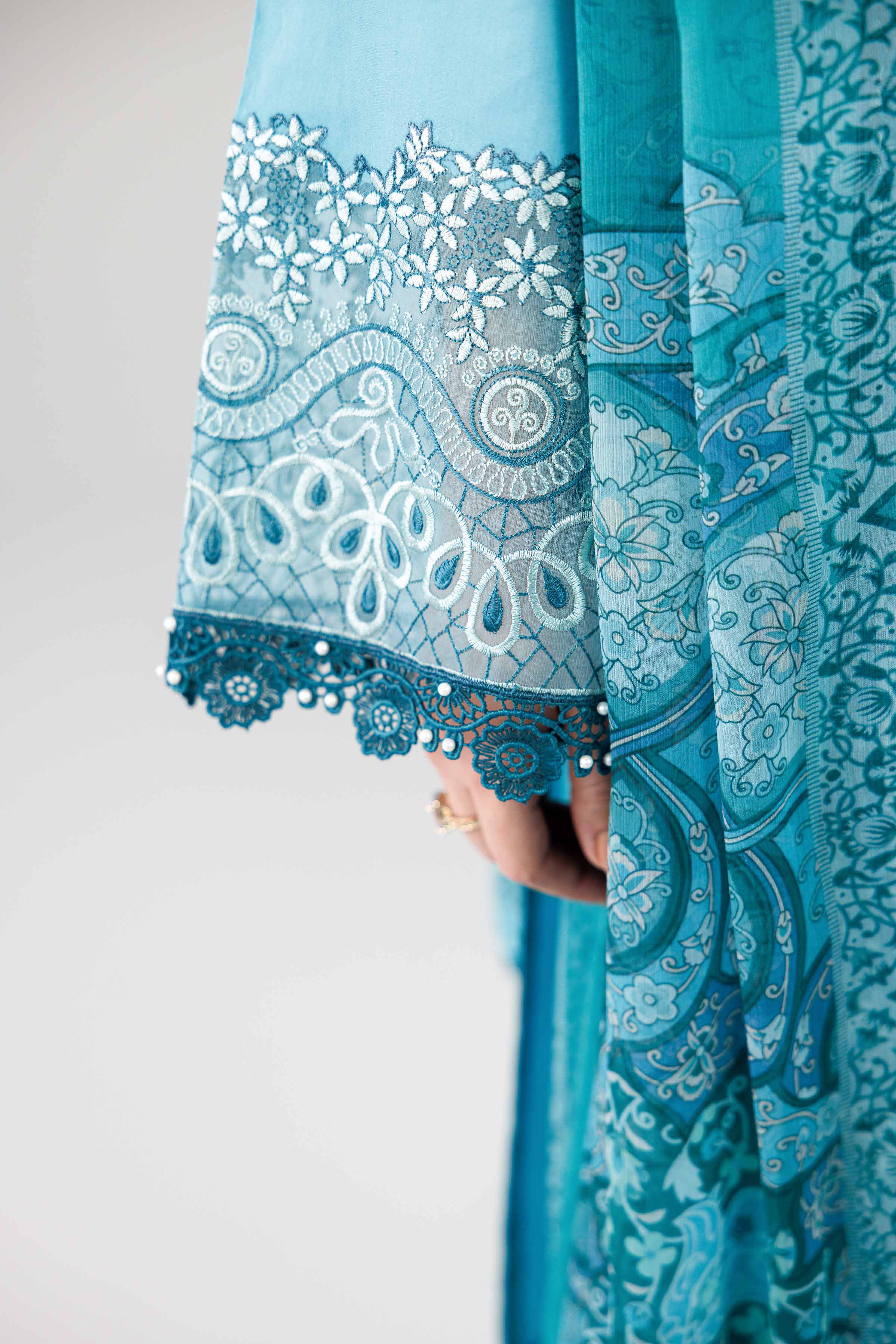 3 Piece - Digital Printed Embroidered Suit - 42601831 - Image 4