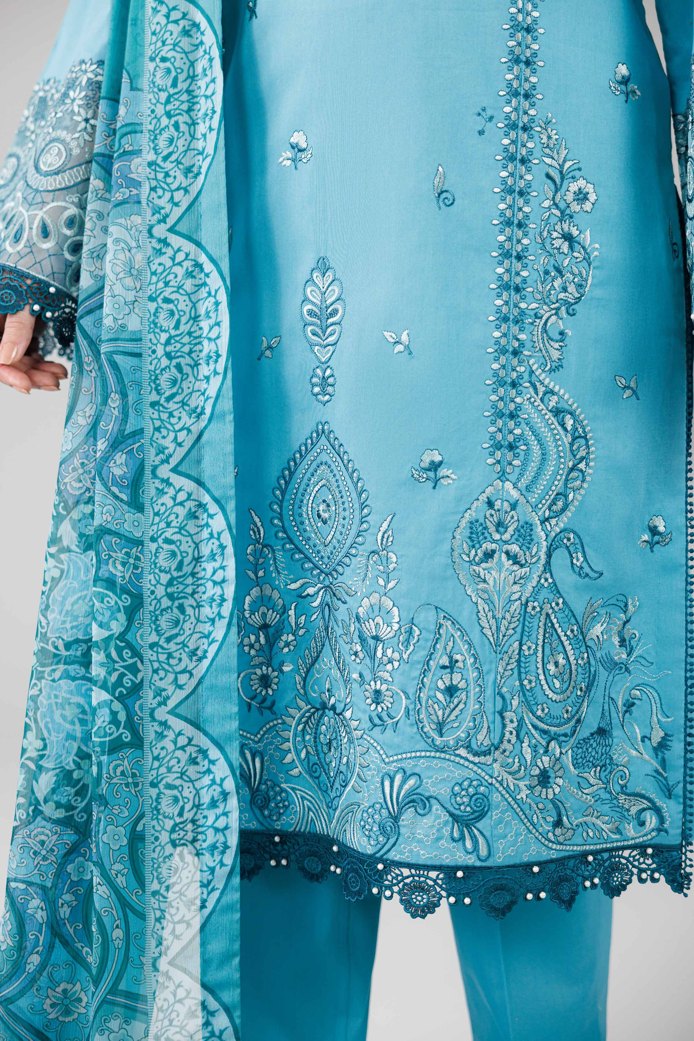 3 Piece - Digital Printed Embroidered Suit - 42601831 - Image 5