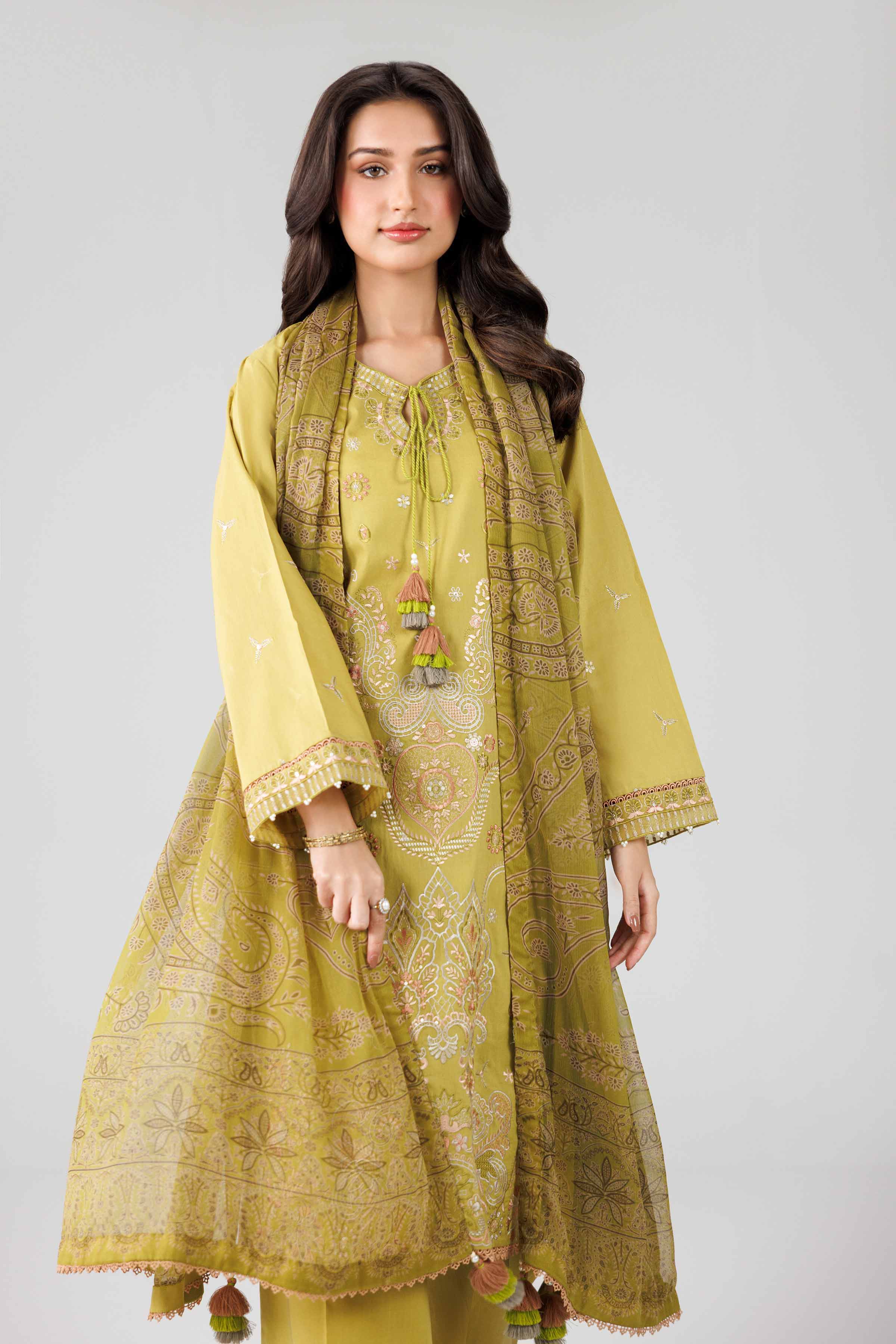 3 Piece - Digital Printed Embroidered Suit - 42601832 - Image 4