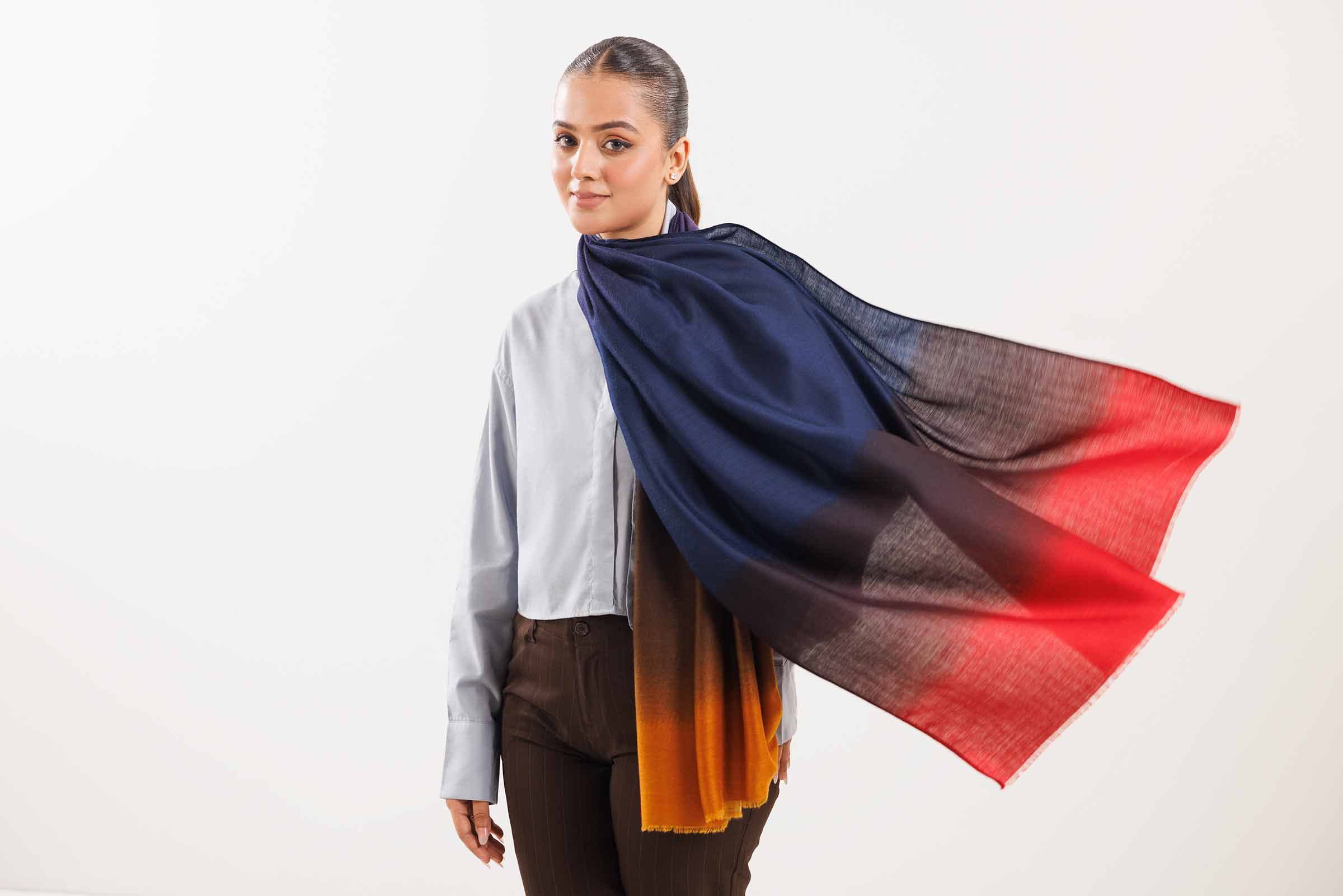 Royal Blue Women Scarf - 442842120 - Image 4