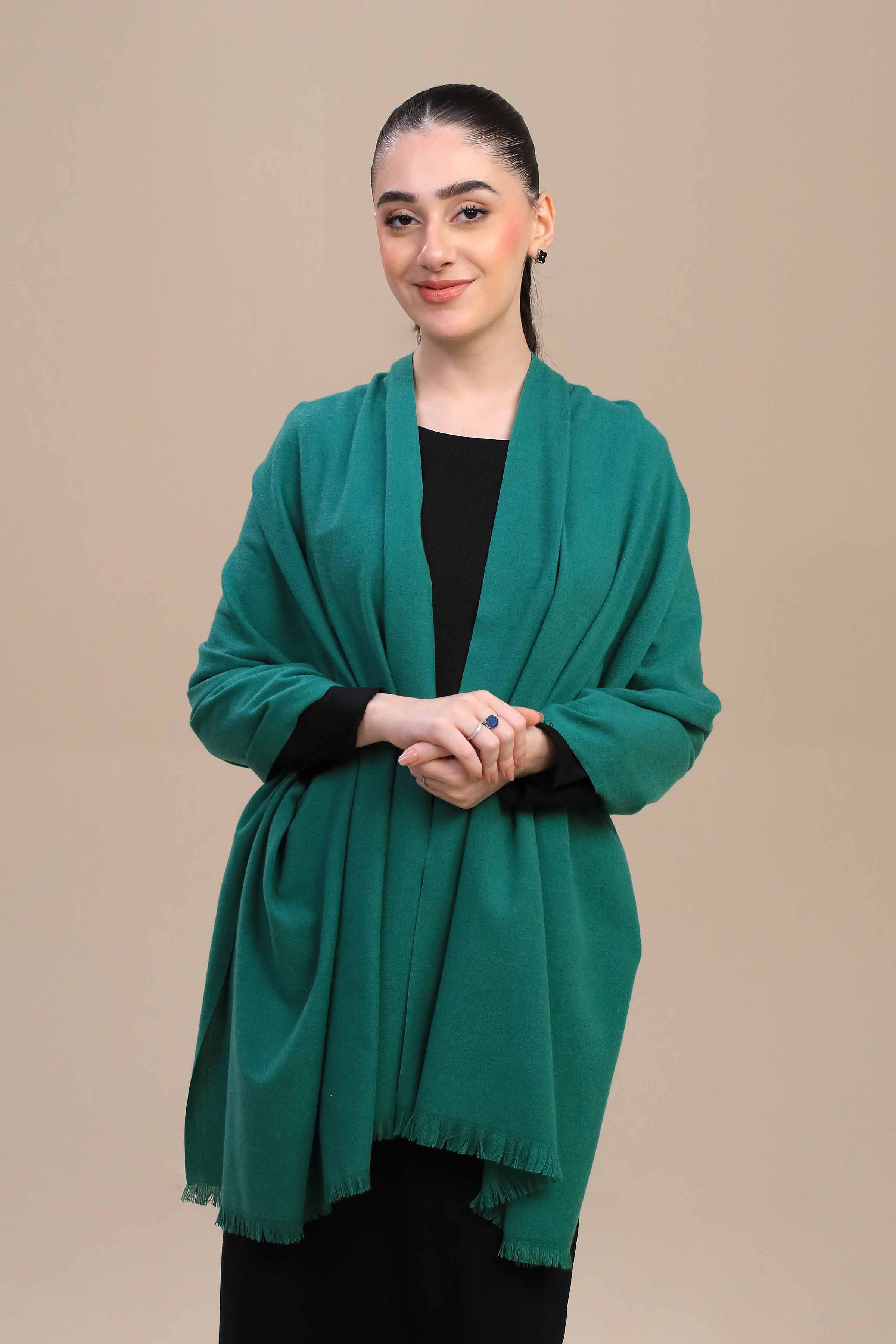 Green Women Shawl-446122104 - Image 3