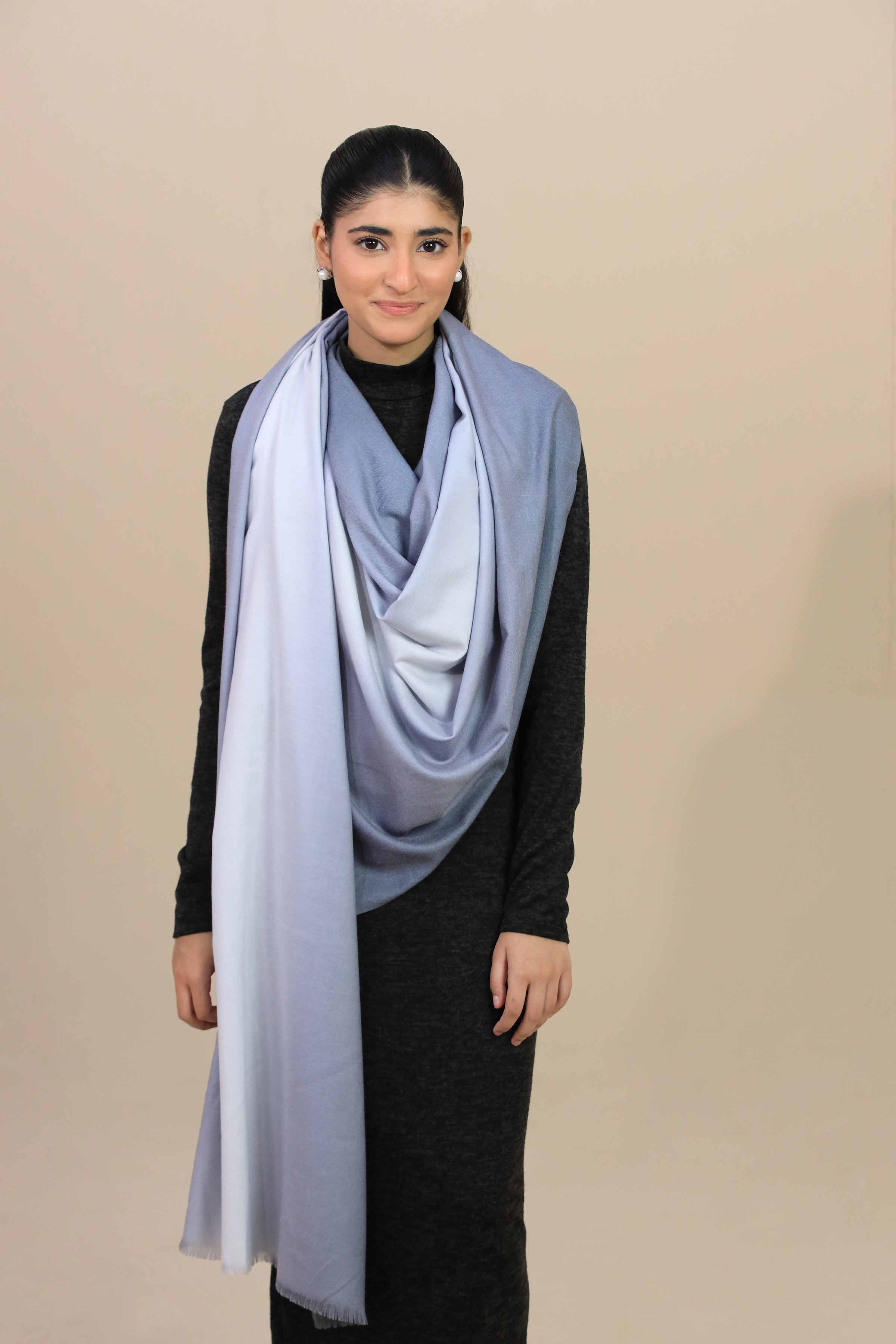 Grey White Women Shawl-446132112 - Image 4