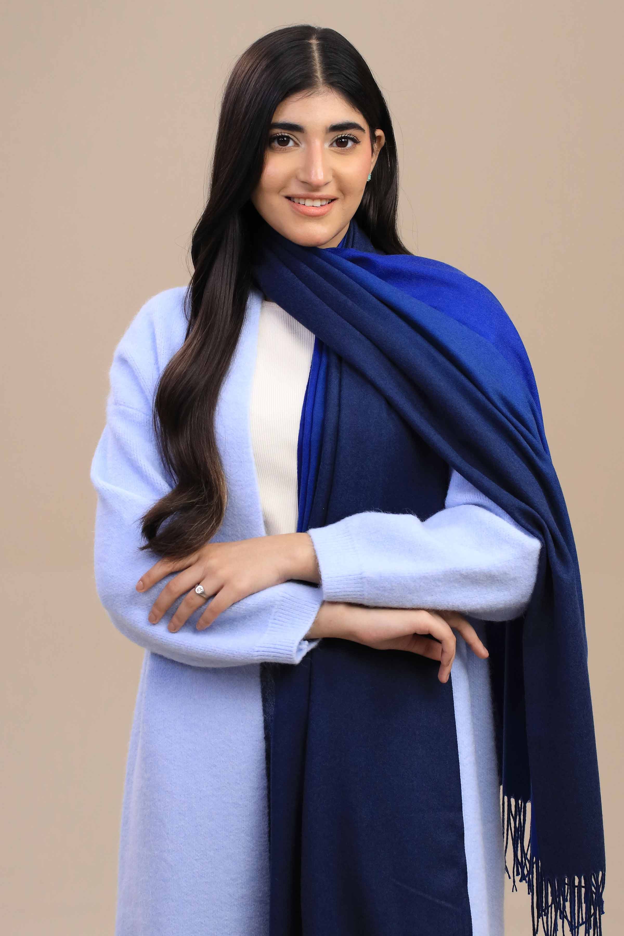 Blue Women Shawl-446142108 - Image 5