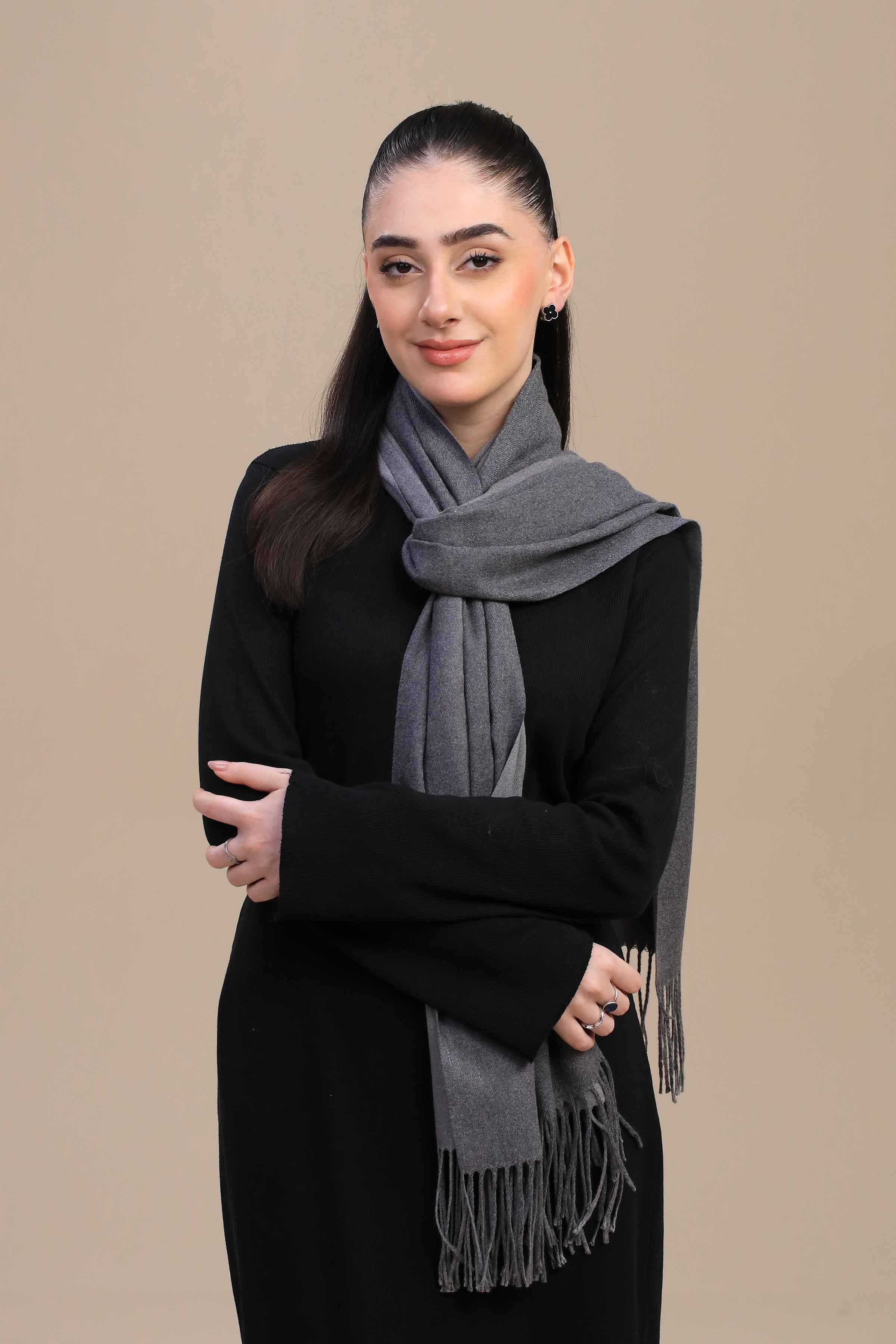 Grey Women Shawl-446142111 - Image 5
