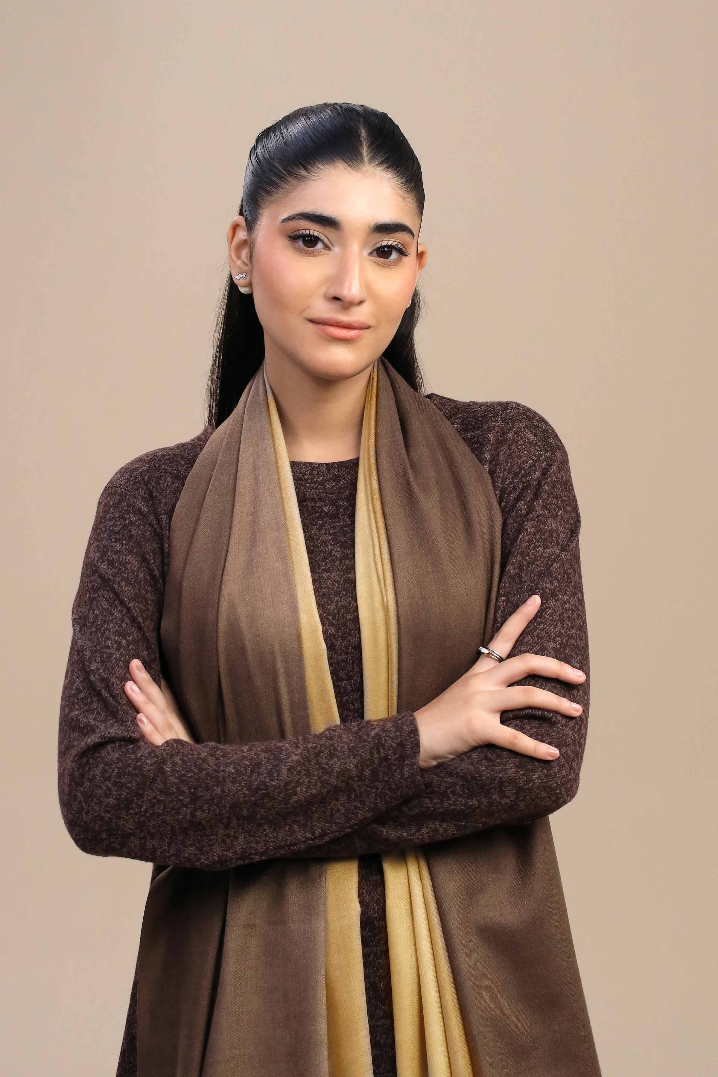 Mustard Women Shawl-446072127 - Image 5