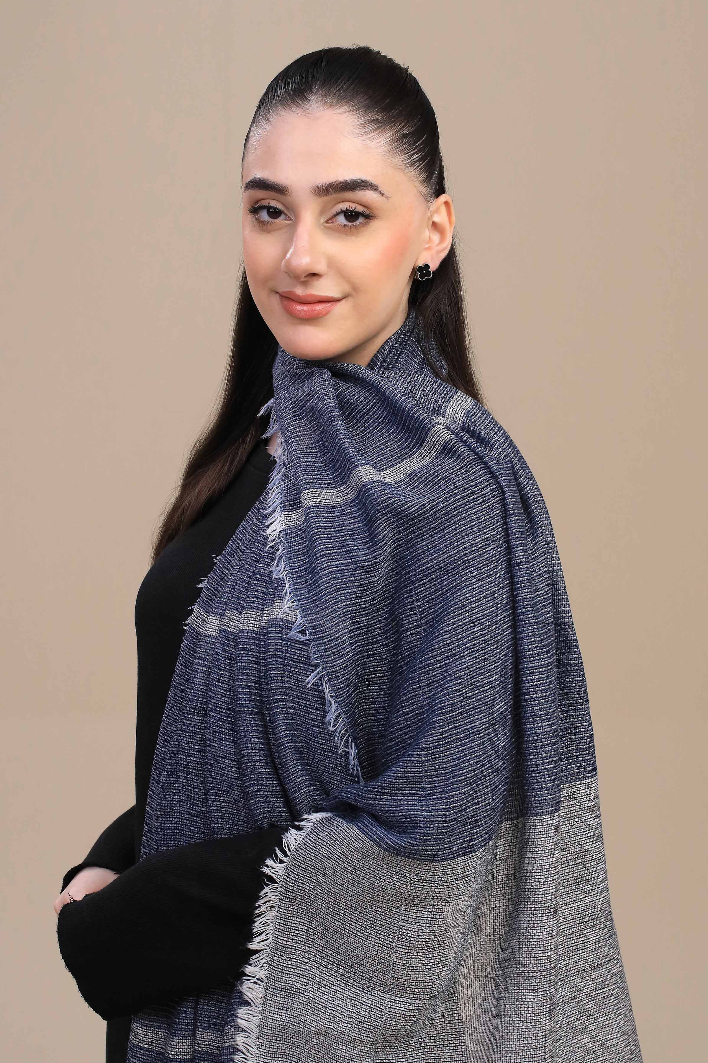 Blue Women Shawl-447172108 - Image 2