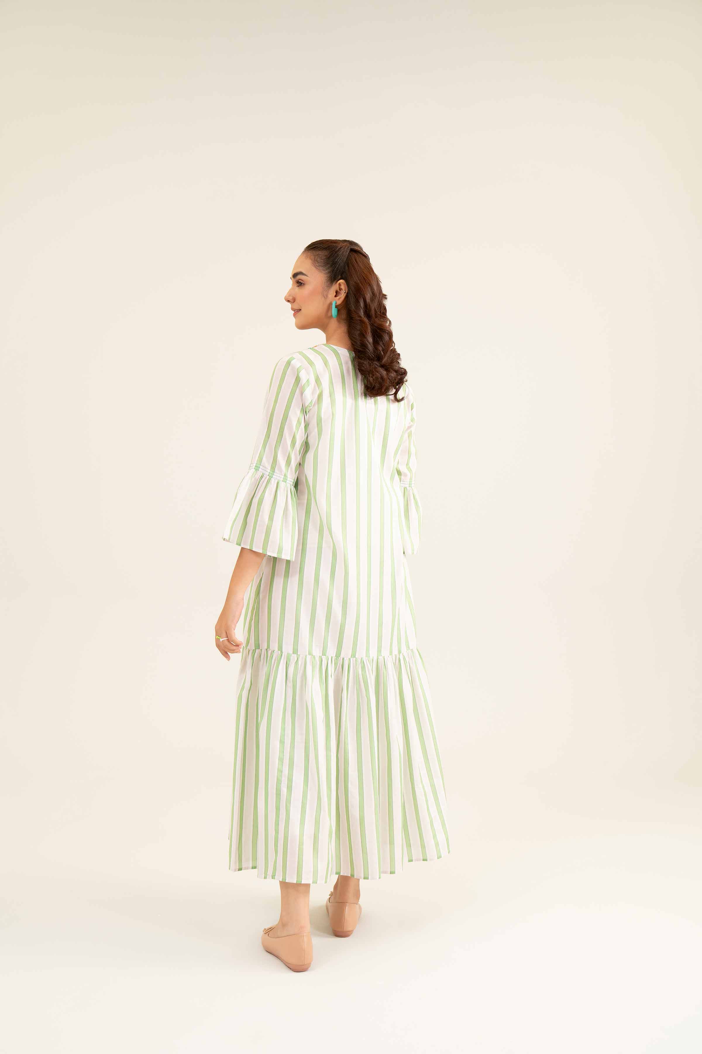 Printed Embroidered Dress- AS24-94 - Image 3