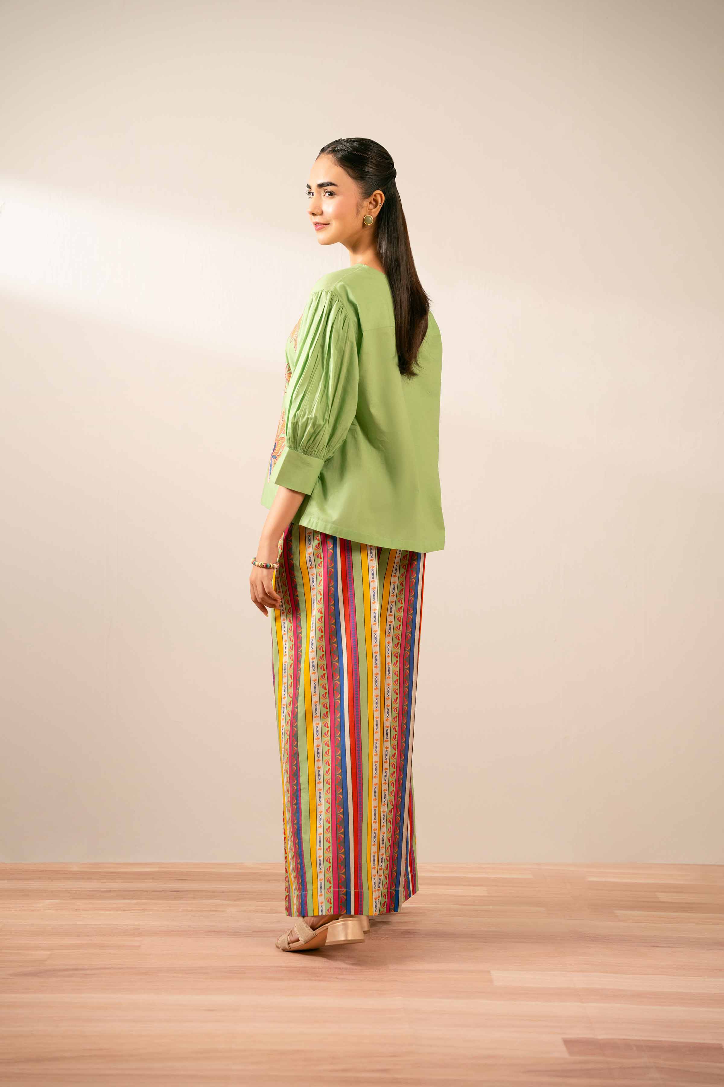 2 Piece - Printed Embroidered Suit - AS25-96 - Image 3