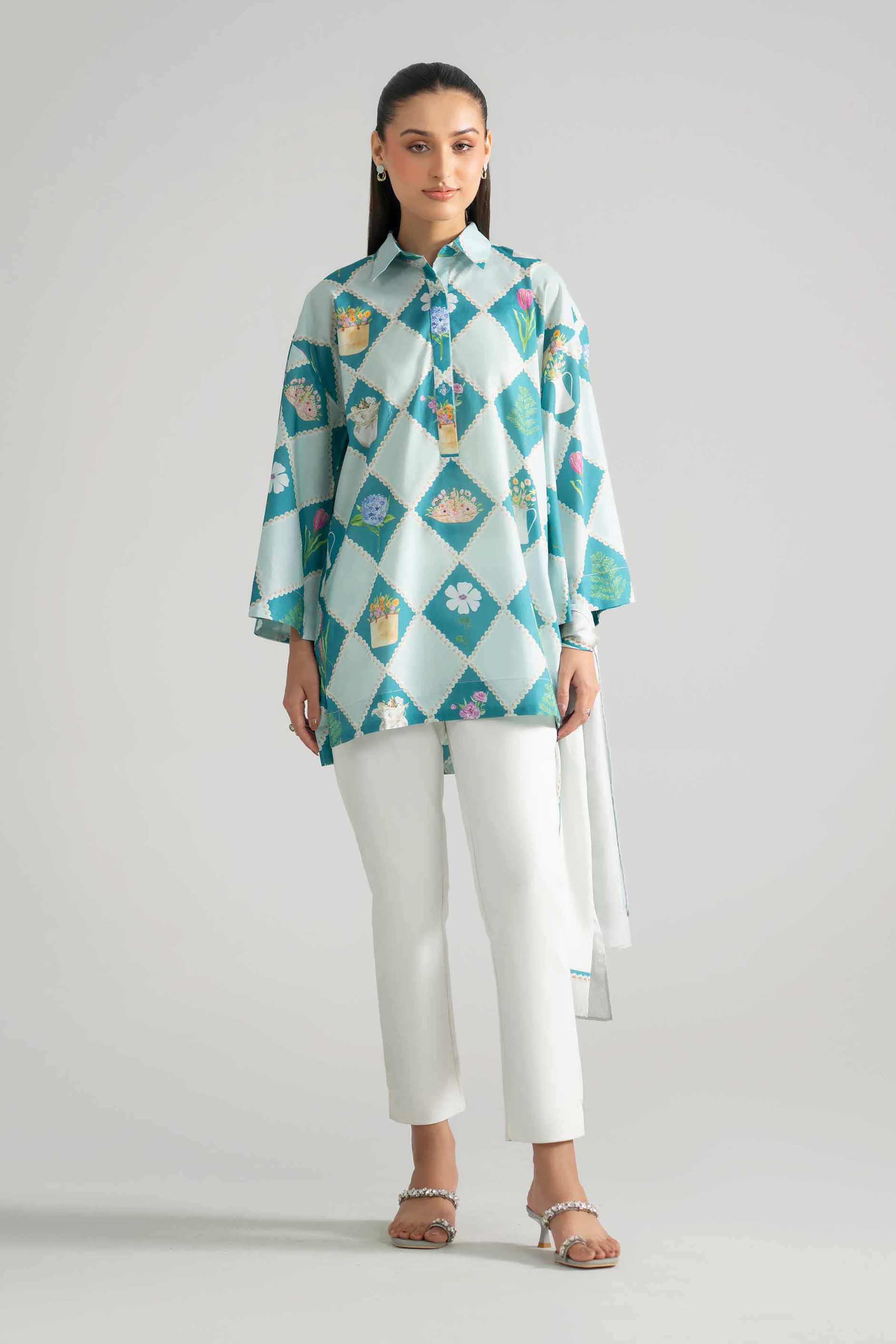 2 Piece - Printed Tunic - AS26-48 - Image 2