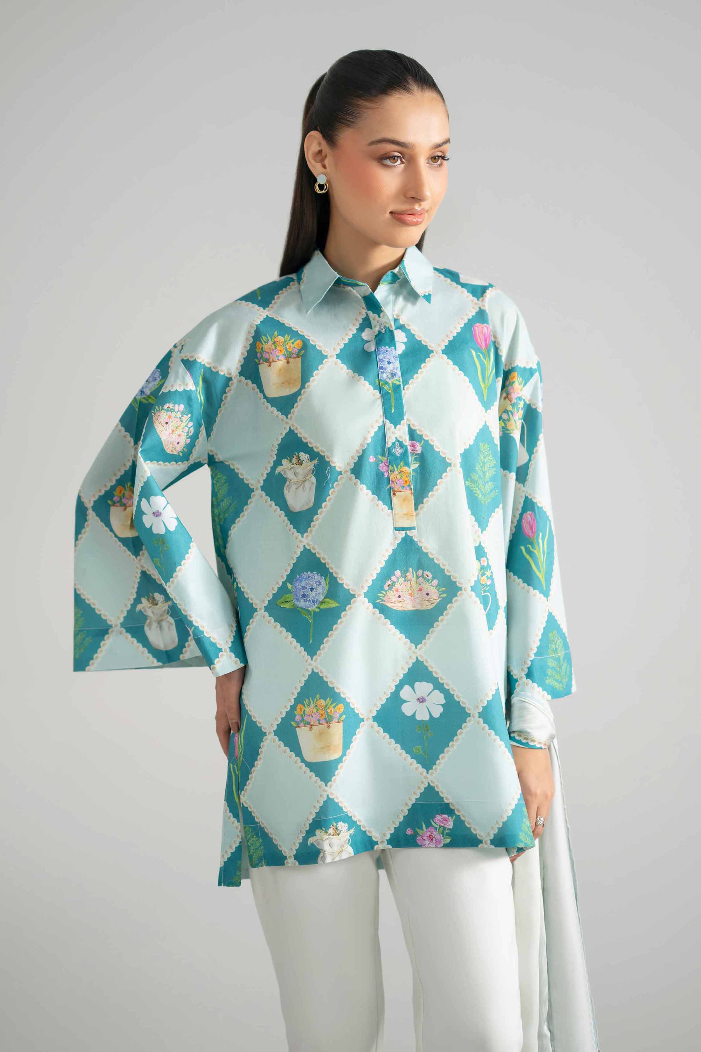 2 Piece - Printed Tunic - AS26-48 - Image 4
