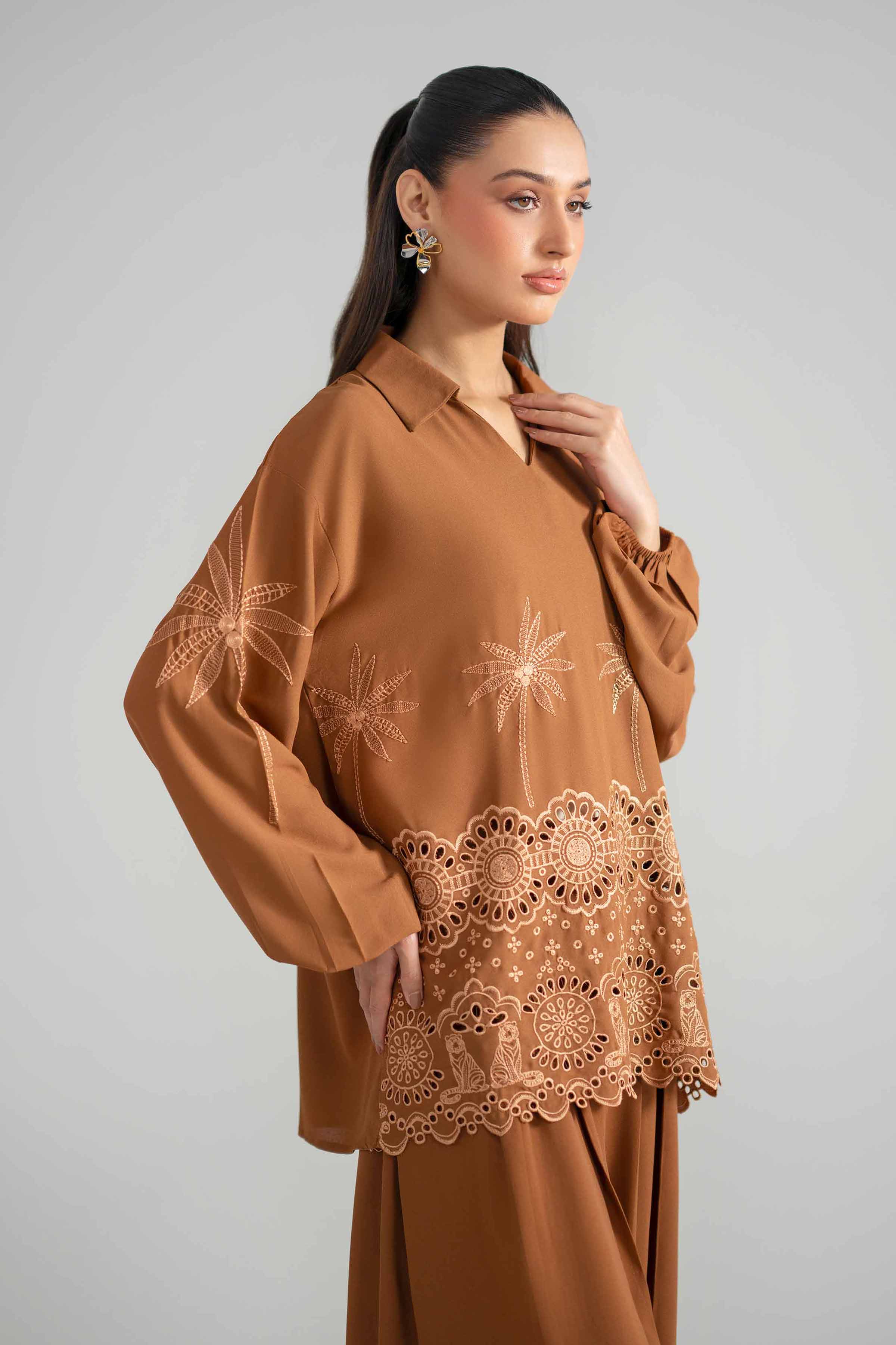 2 Piece - Embroidered Suit - AS26-55 - Image 7