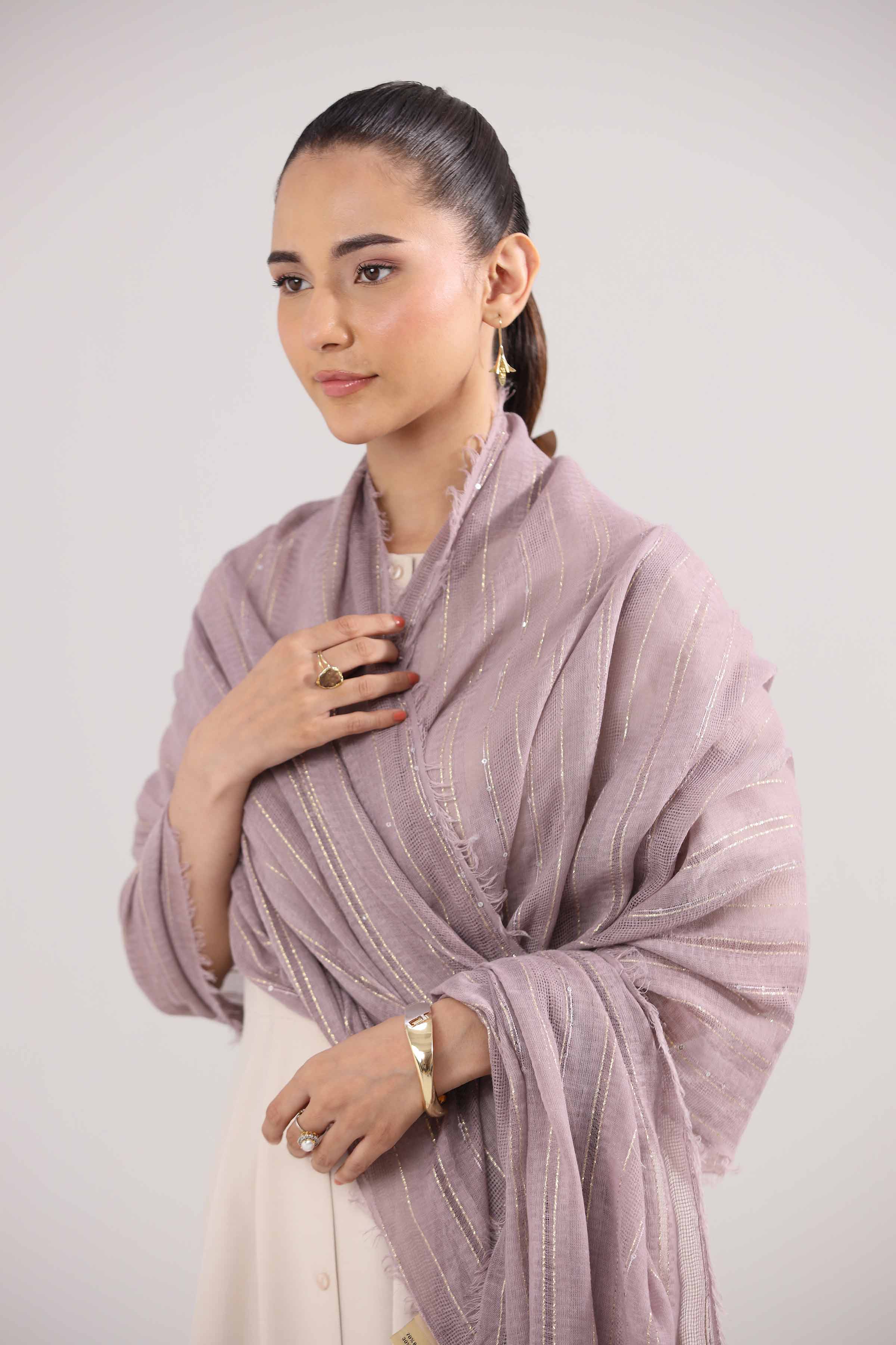 Dark Purple Women Shawl - 439892109 - Image 2