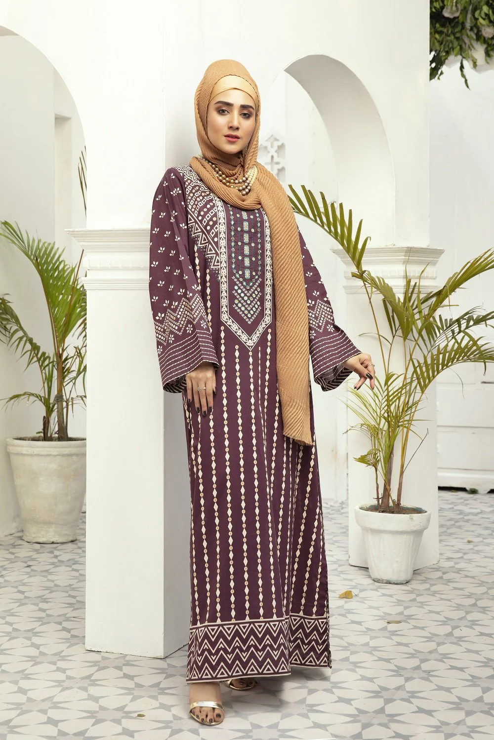 DE20-03 Printed Stitched Fustaan  1PC - Image 2
